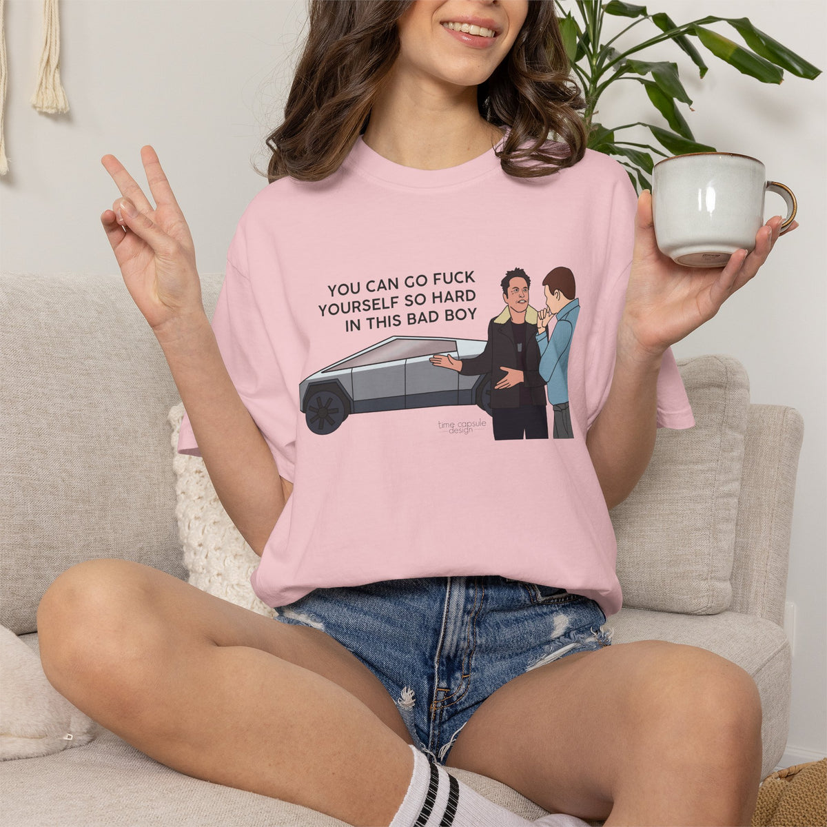 Elon Musk Cybertruck Tesla You Can Go Fuck Yourself So Hard in This Bad Boy T-Shirt