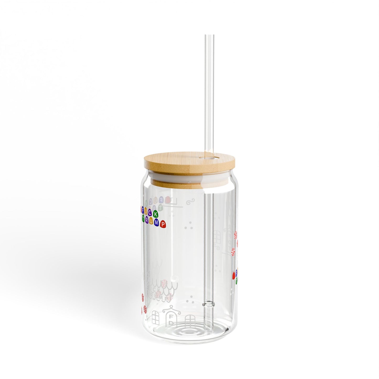 Slightly Subtle Gingerbread Candy Doodle Sipper Glass FDT