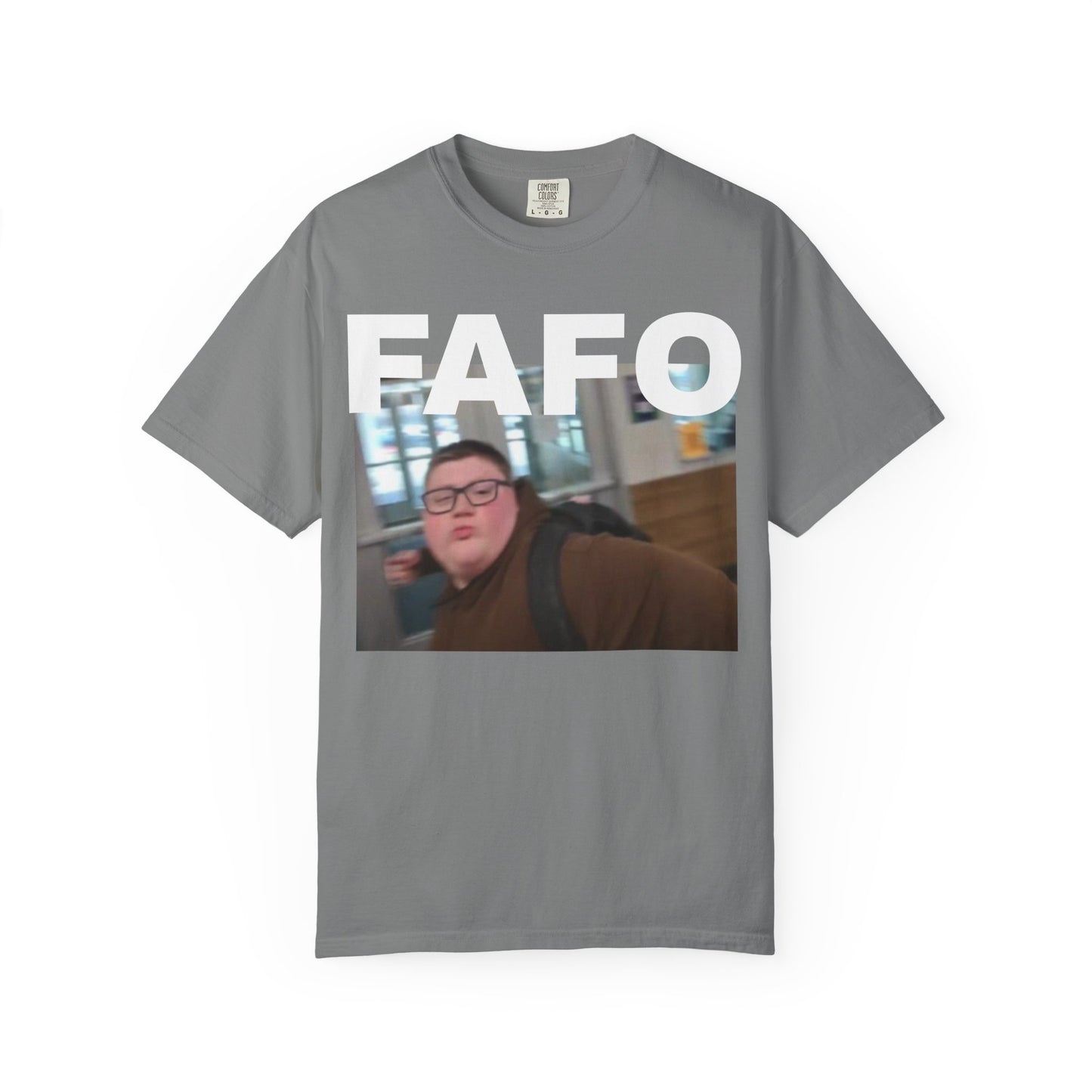 FAFO Okay Kid meme photo T-shirt | FAFO graphic tee