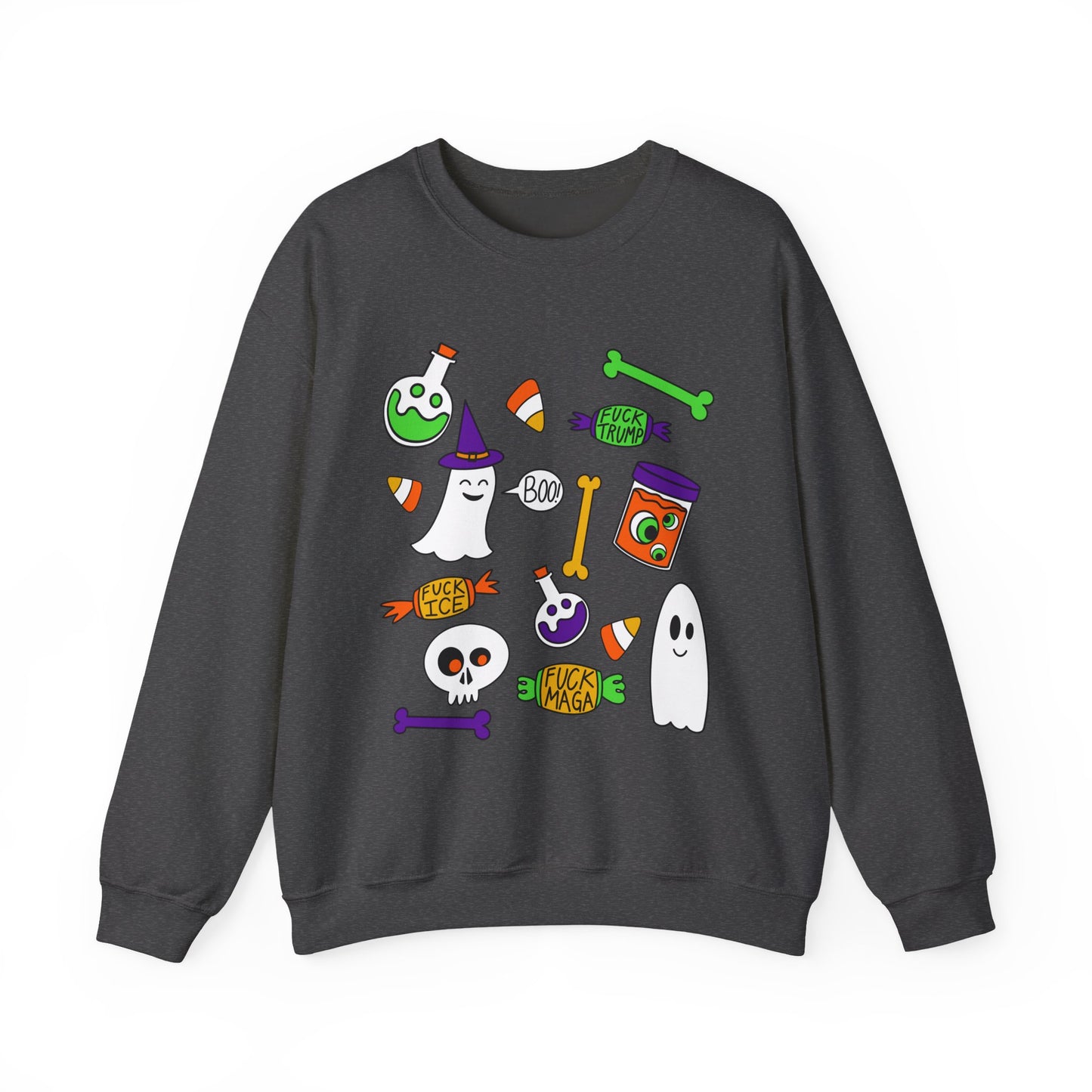 Halloween Candy Ghosts Crewneck Sweatshirt — Cute Spooky Graphic