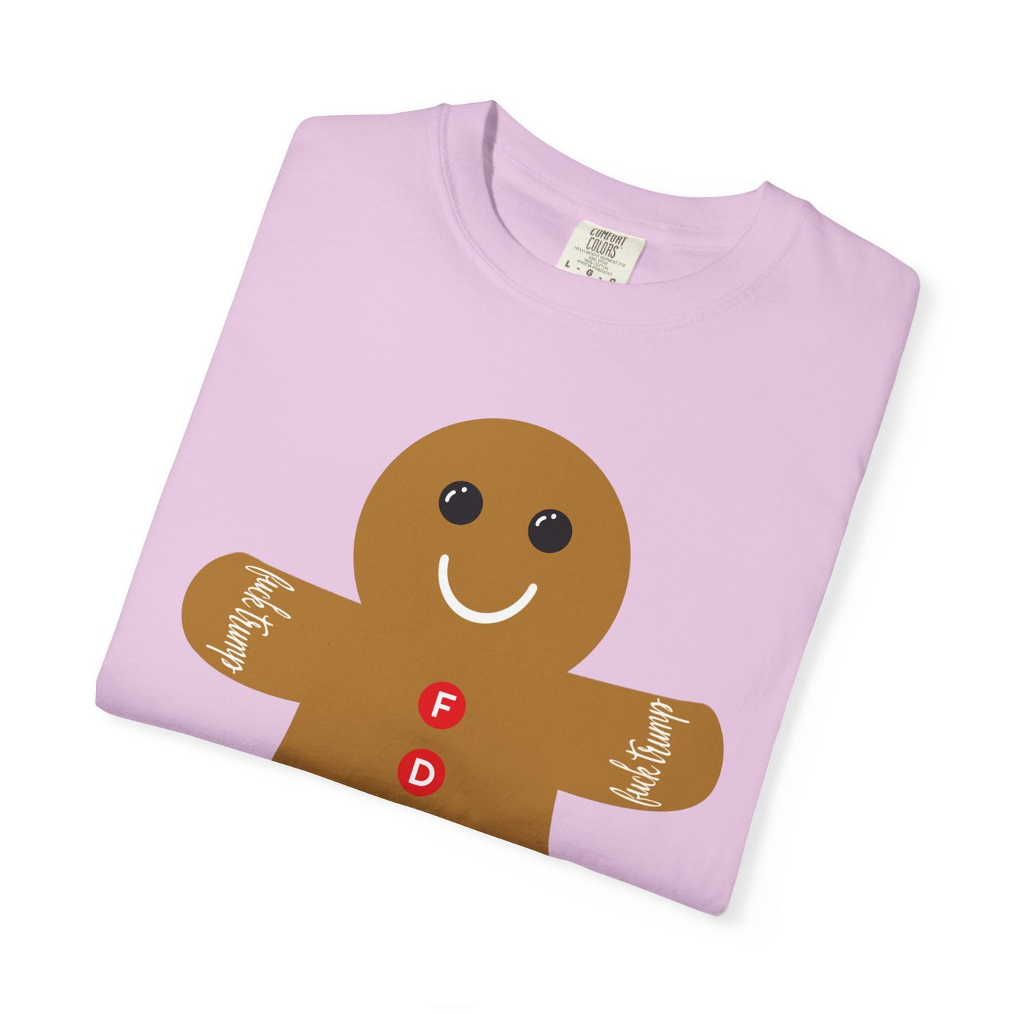Slightly Subtle Gingerbread Man T-Shirt - FDT Comfort Colors Festive Holiday Tee for Christmas, Winter Celebration, Family Gathering Gift