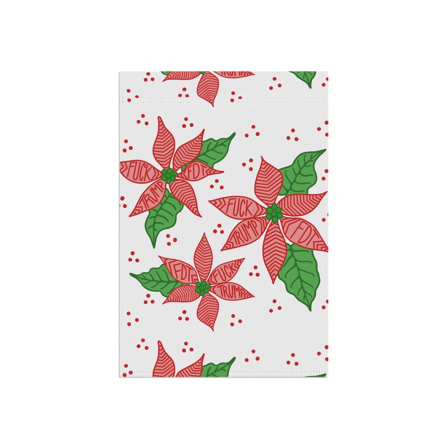 Slightly Subtle Poinsettia FDT Festive Garden Banner: Holiday Decor, Yard Art, Outdoor Decoration, Seasonal Home Accent, Poinsettia Design