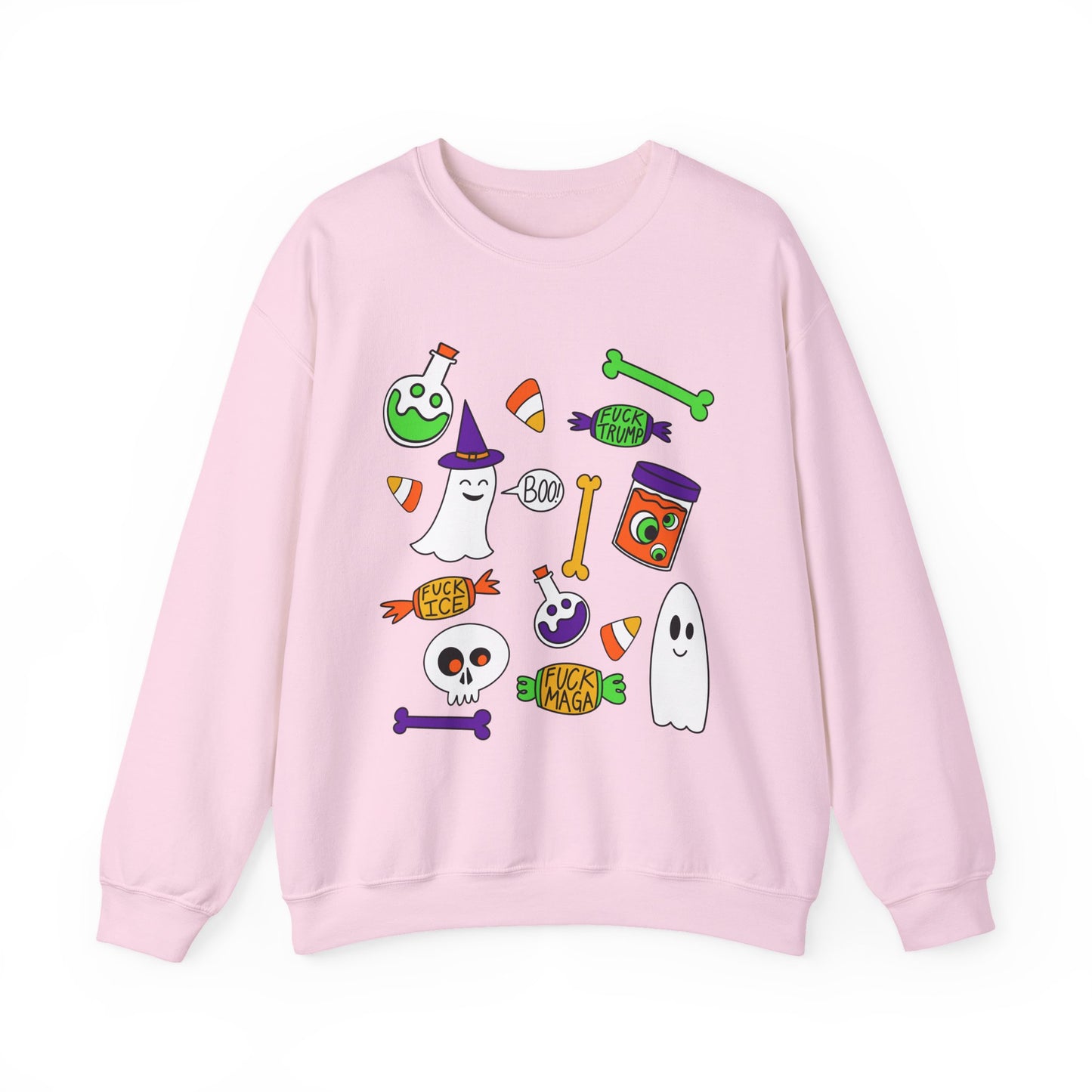Halloween Candy Ghosts Crewneck Sweatshirt — Cute Spooky Graphic