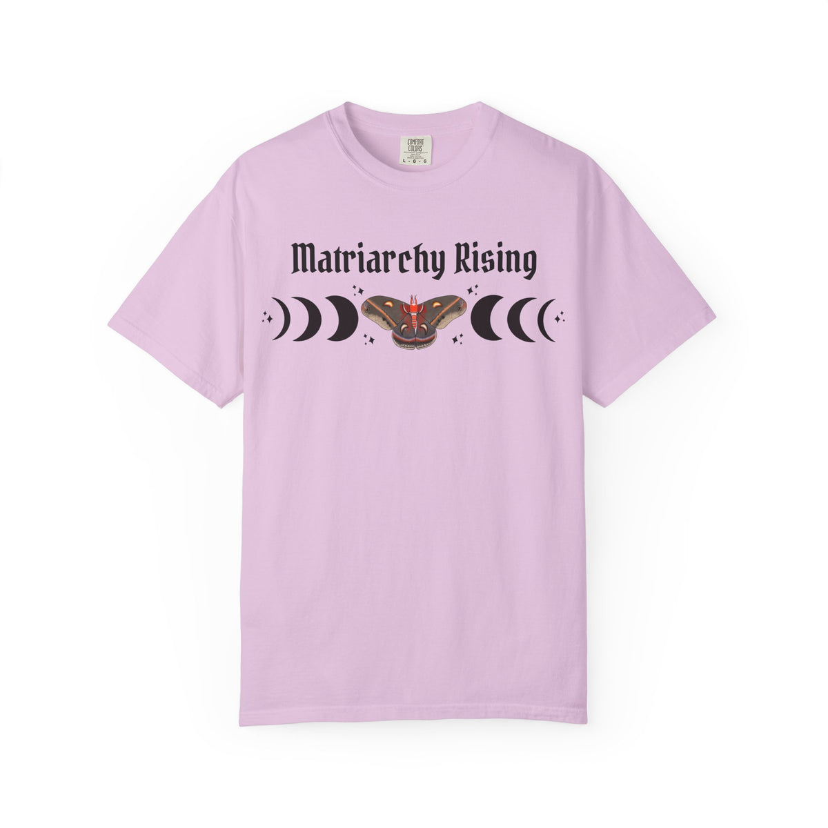 Matriarchy Rising Tee Moon Phases & Moth Feminist Graphic T-Shirt
