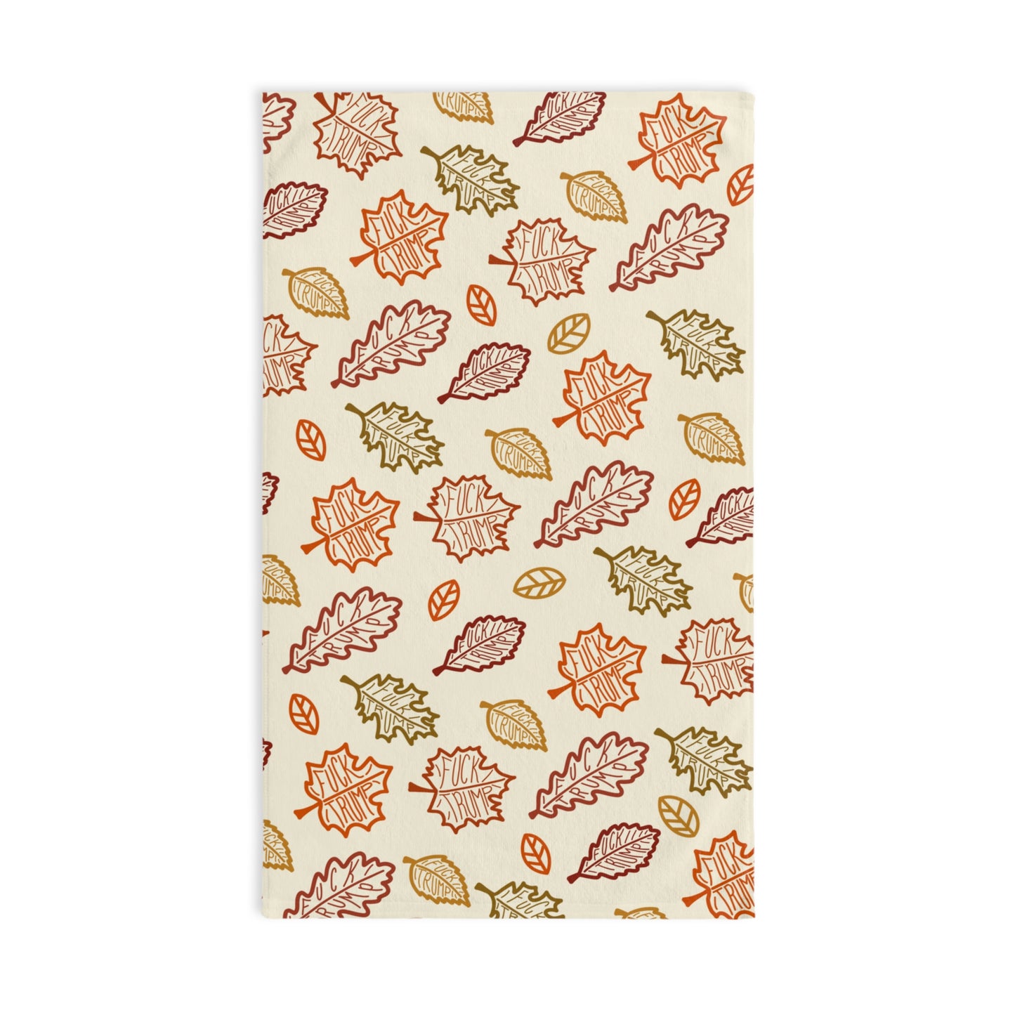 Slightly Subtle Autumn Leaves Hand Towel, Cozy Kitchen Decor, Trump Fall Home Gift, Thanksgiving Towel, Floral Bath Towel, Harvest Kitchen Accessory