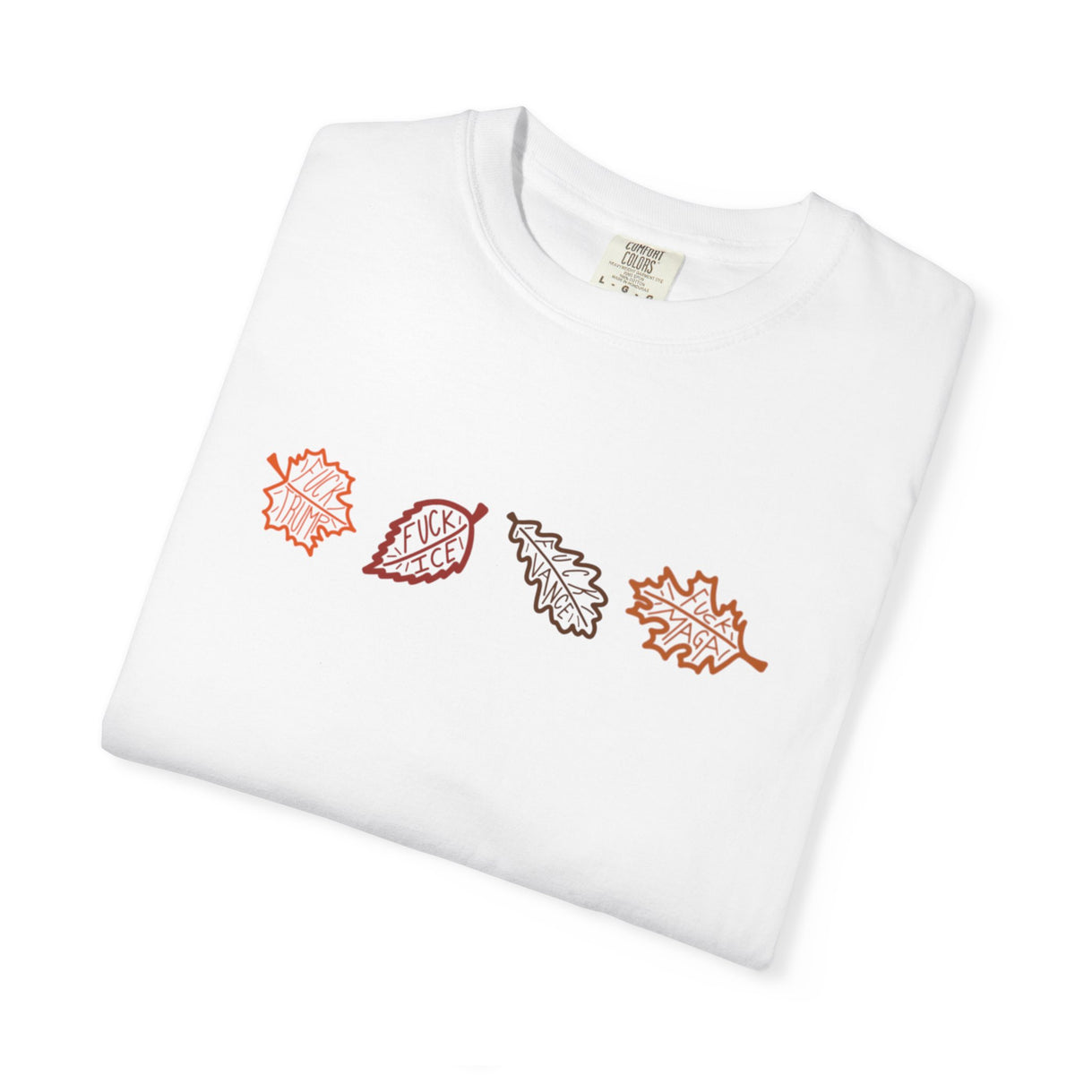 Autumn Leaves T-Shirt FDT Minimal Fall Foliage Graphic Tee