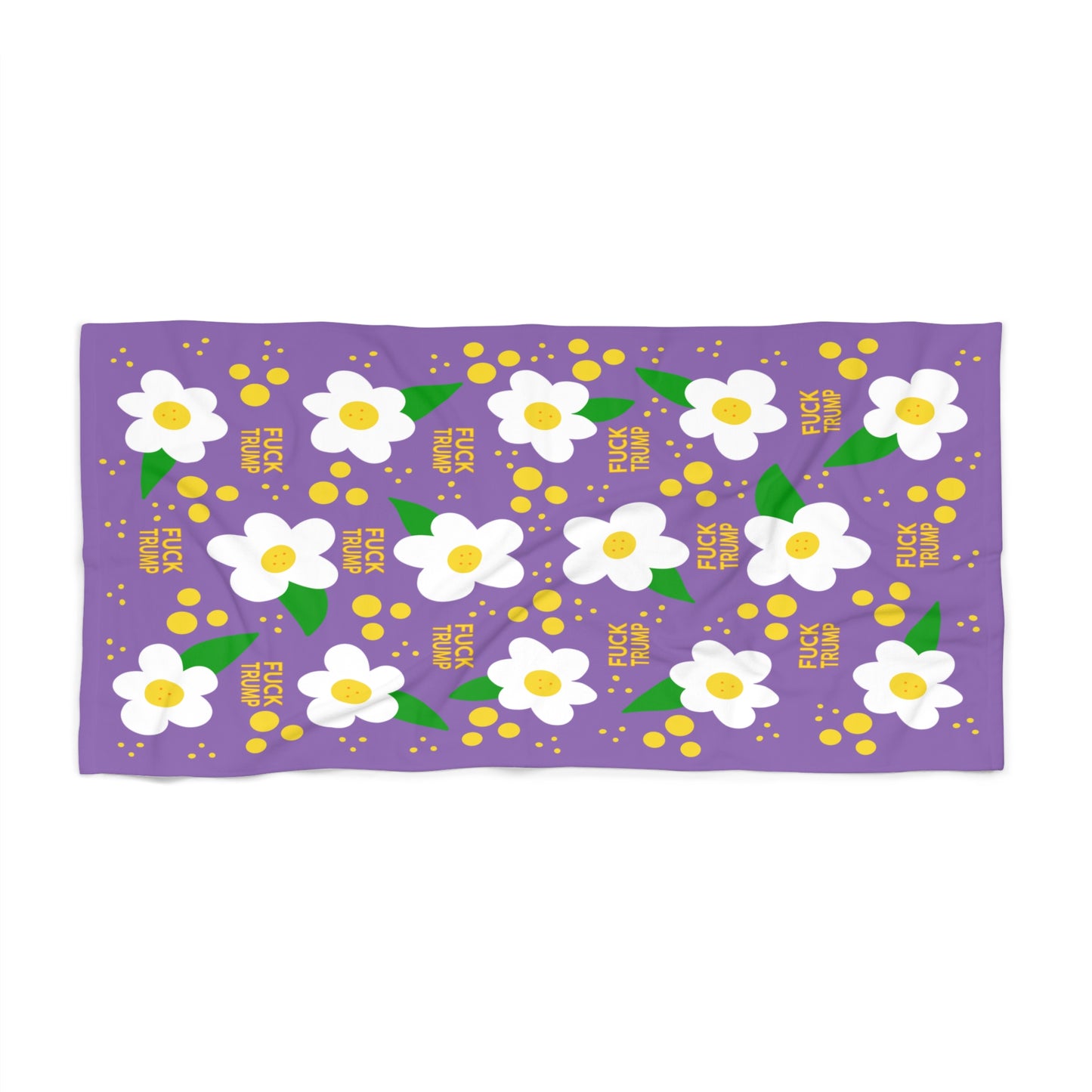 Slightly Subtle Purple Daisy Floral Beach Towel - Vibrant Summer Accessory, Pool Day Essential, Fun Gift for Beach Lovers, Perfect for Holidays, Relaxing Vibe