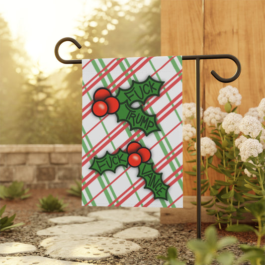 Slightly Subtle Holly Holiday Garden Banner, Funny Outdoor Flag, Seasonal Decor, Christmas Lawn Sign, Humorous Home Accent