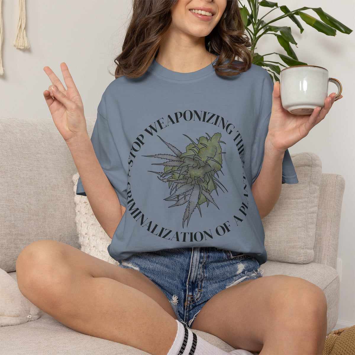Stop Weaponizing the Criminalization of a plant Floral Graphic Tee