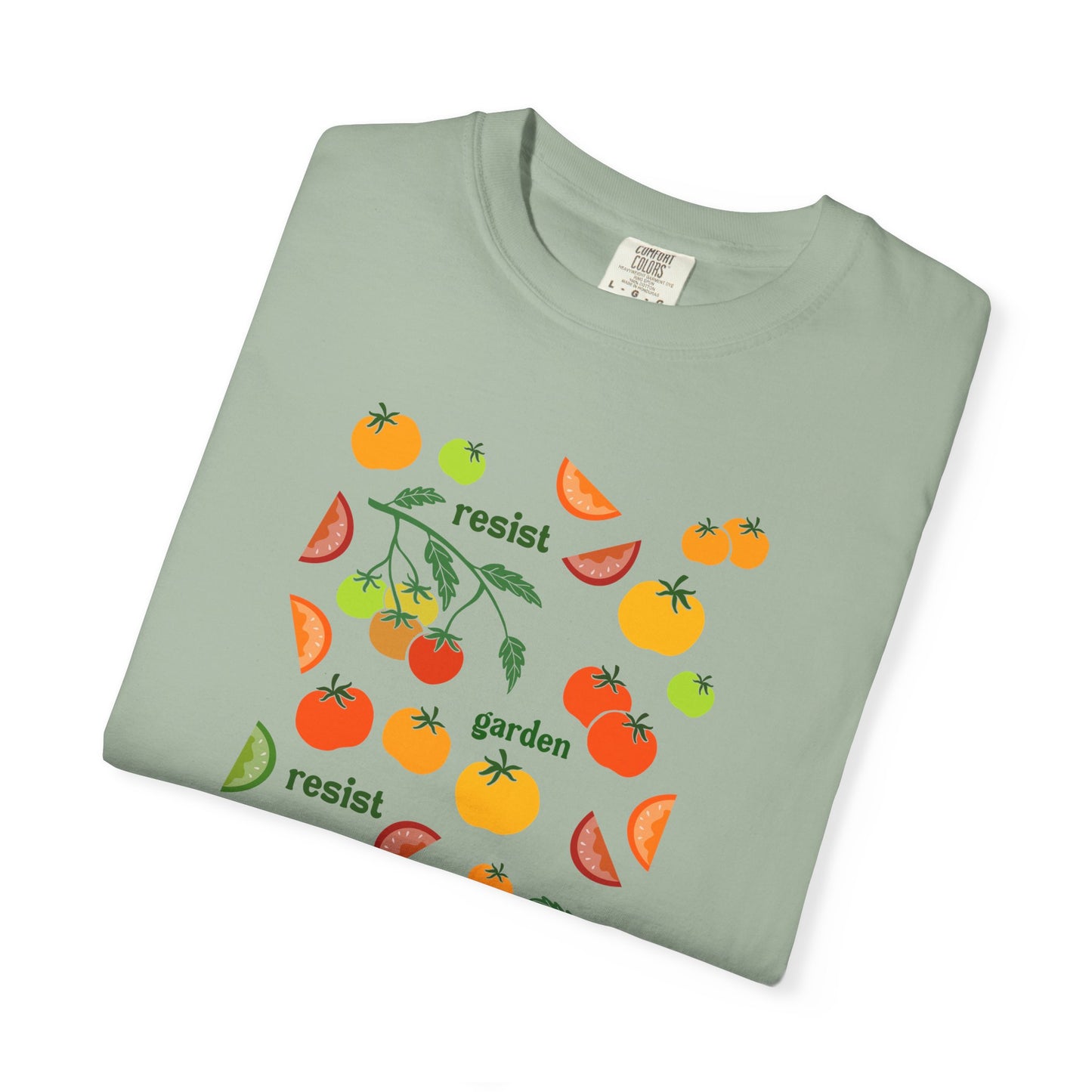 Resist Garden Grow T-shirt | Tomato Garden Illustration