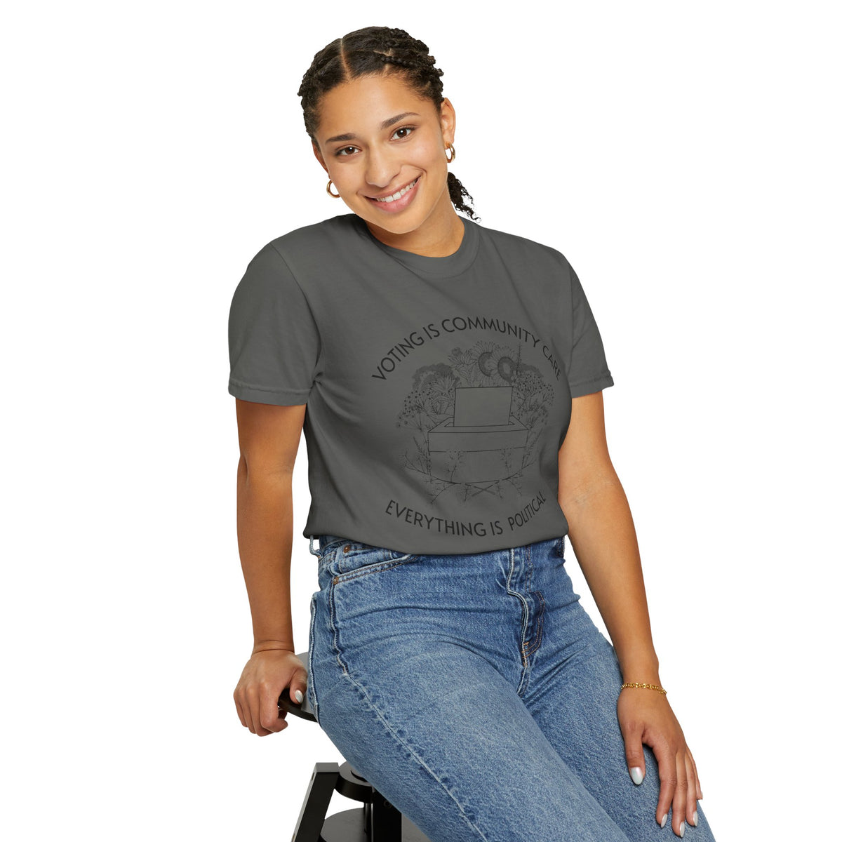 Voting Is Community Care T-Shirt Everything Is Political Vote Graphic Tee