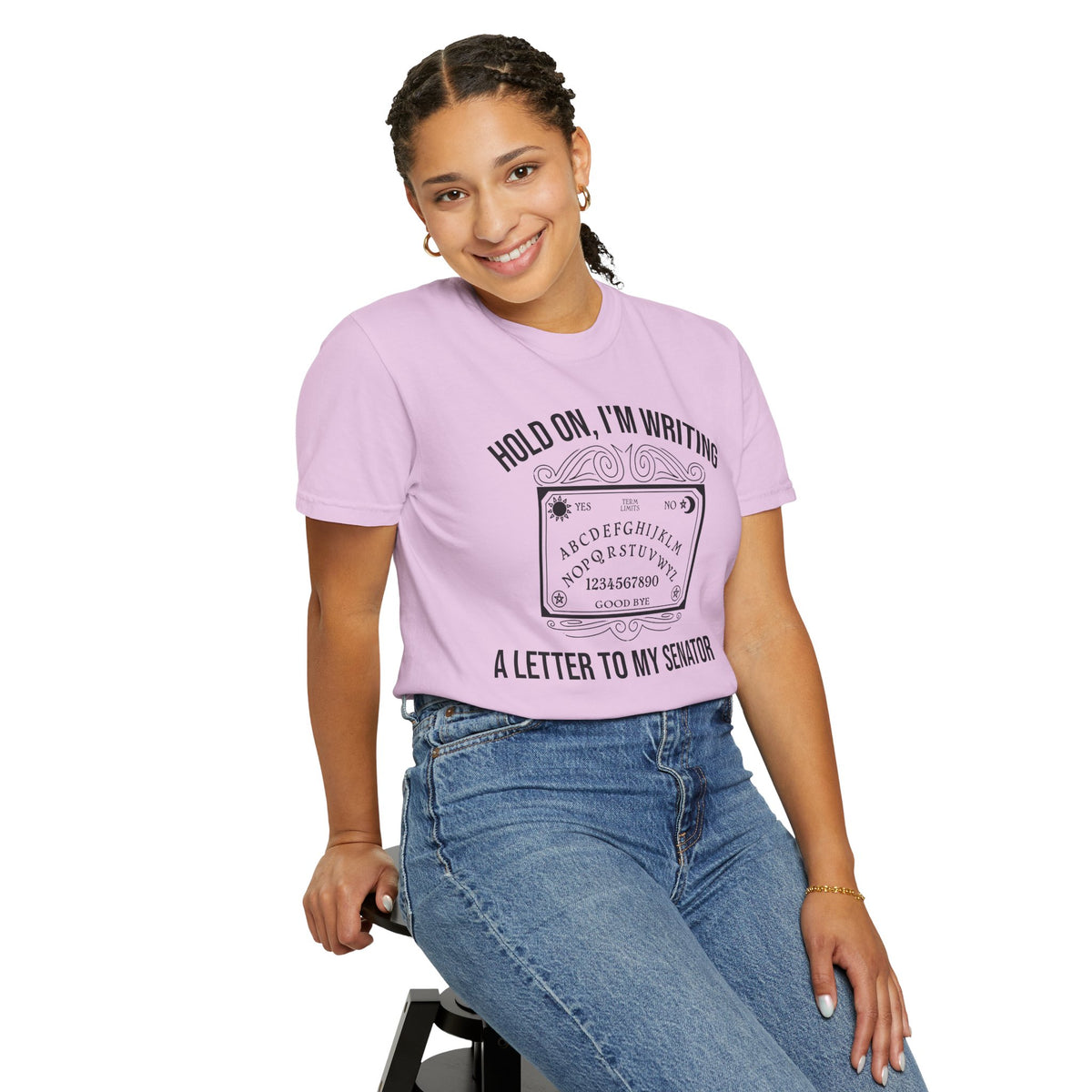 Hold On I'm Writing A Letter To My Senator T-Shirt Ouija Board Political Protest Tee