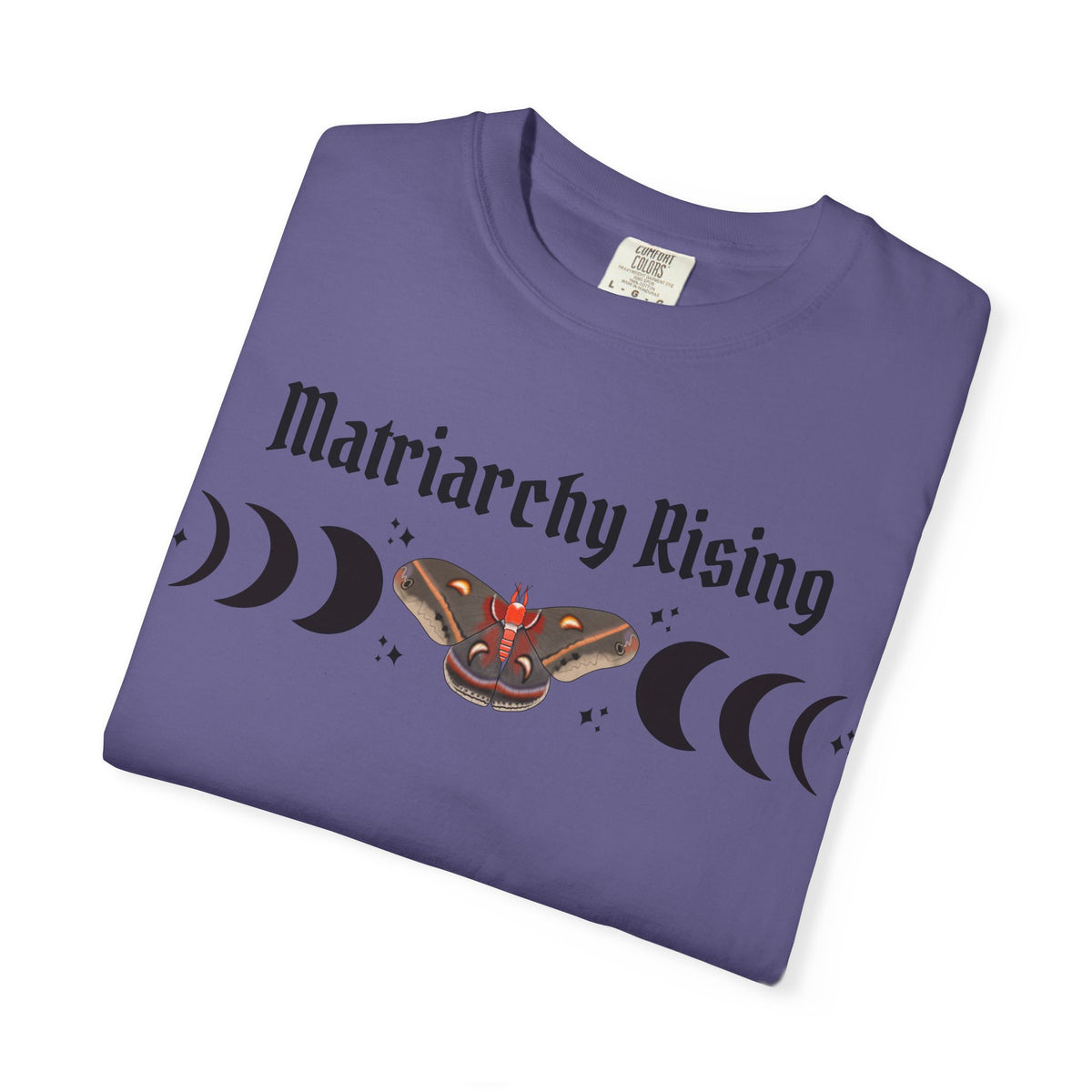Matriarchy Rising Tee Moon Phases & Moth Feminist Graphic T-Shirt