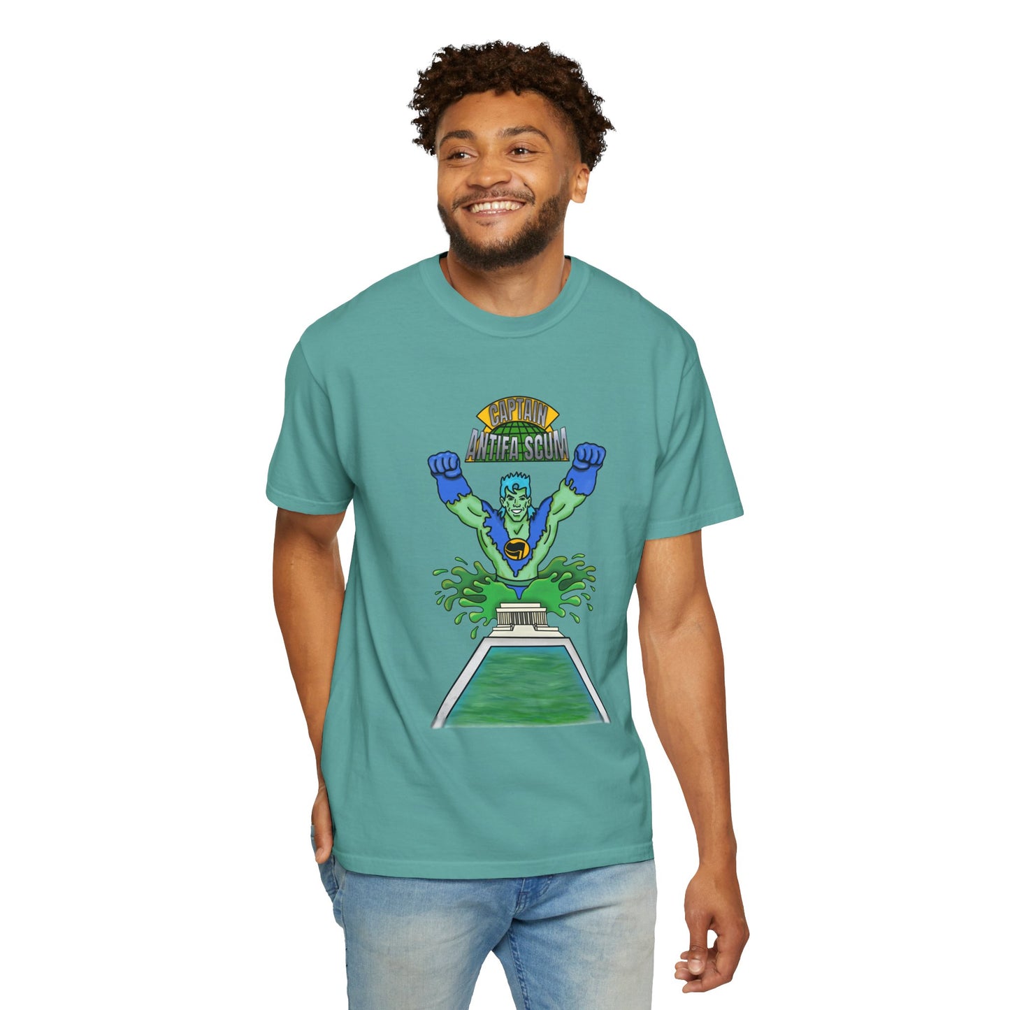 Captain Antifa Scum Reflecting Pool Algae Shirt