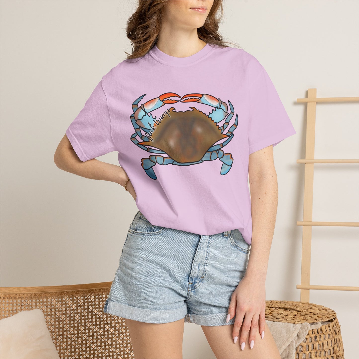 Slightly Subtle Blue Crab Graphic T-Shirt — Coastal Seafood Beach Tee