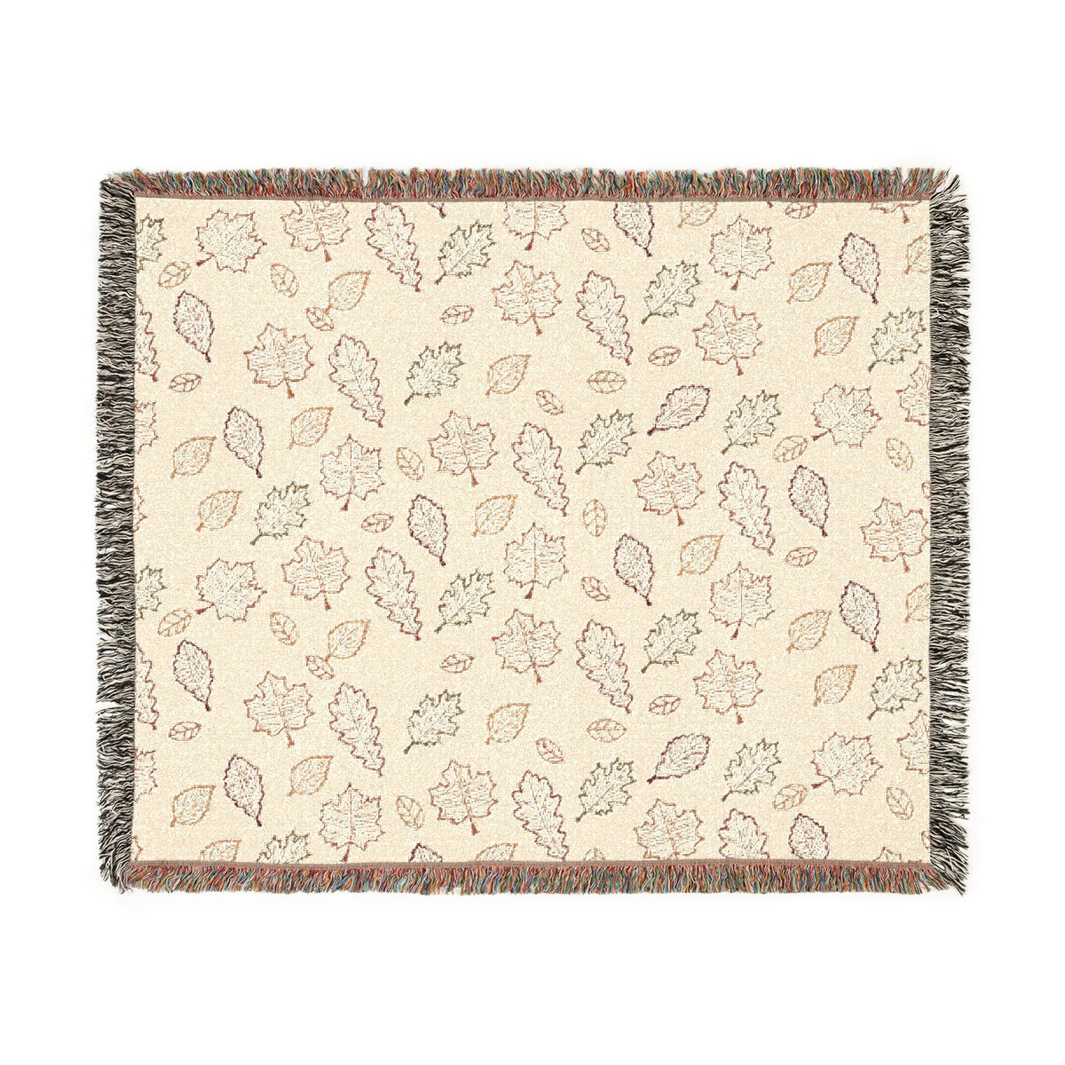 Slightly Subtle Autumn Leaves FDT Cozy Woven Blanket for Home Decor, Perfect for Fall, Chic Gift, Snuggle Companion, Warm Home Addition