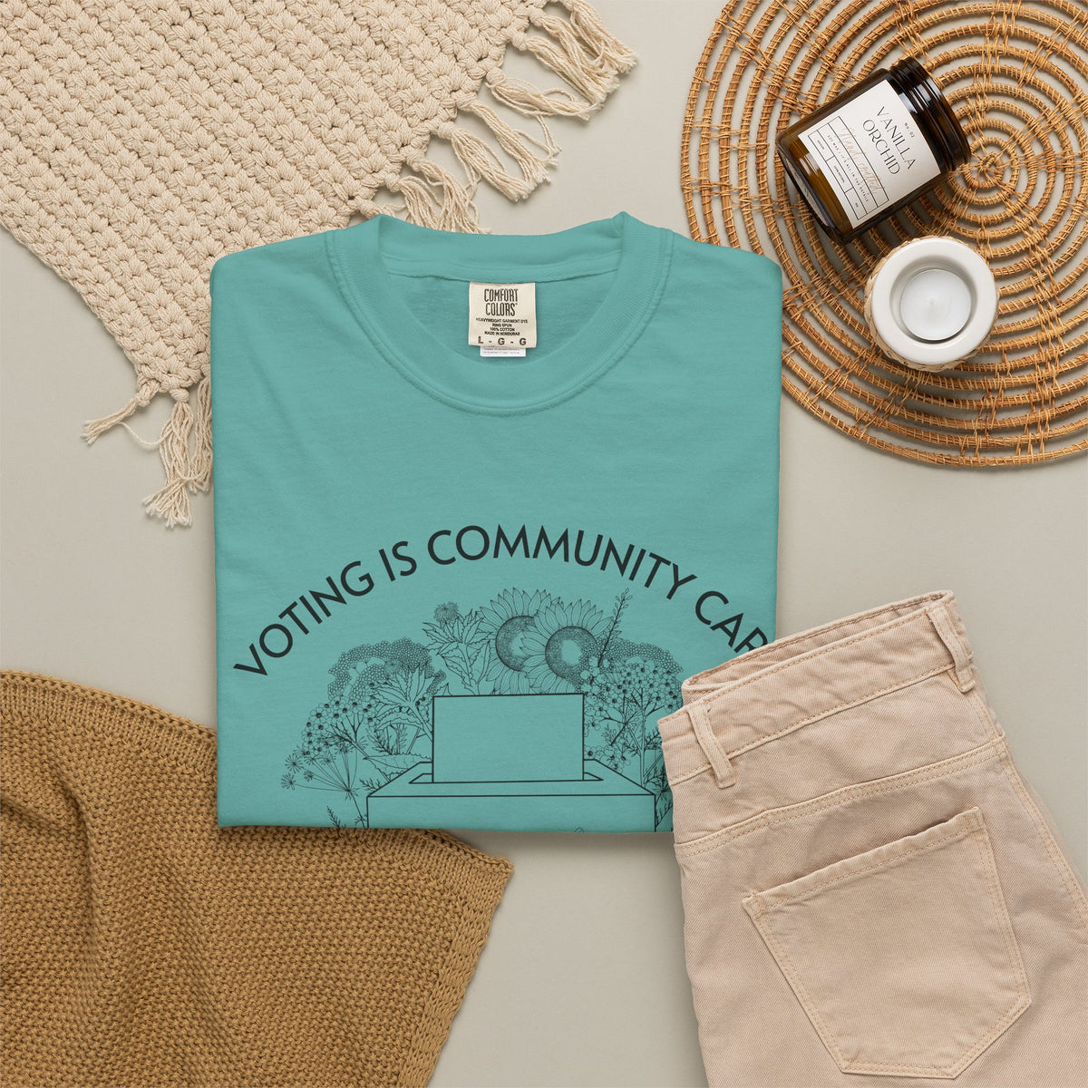 Voting Is Community Care T-Shirt Everything Is Political Vote Graphic Tee