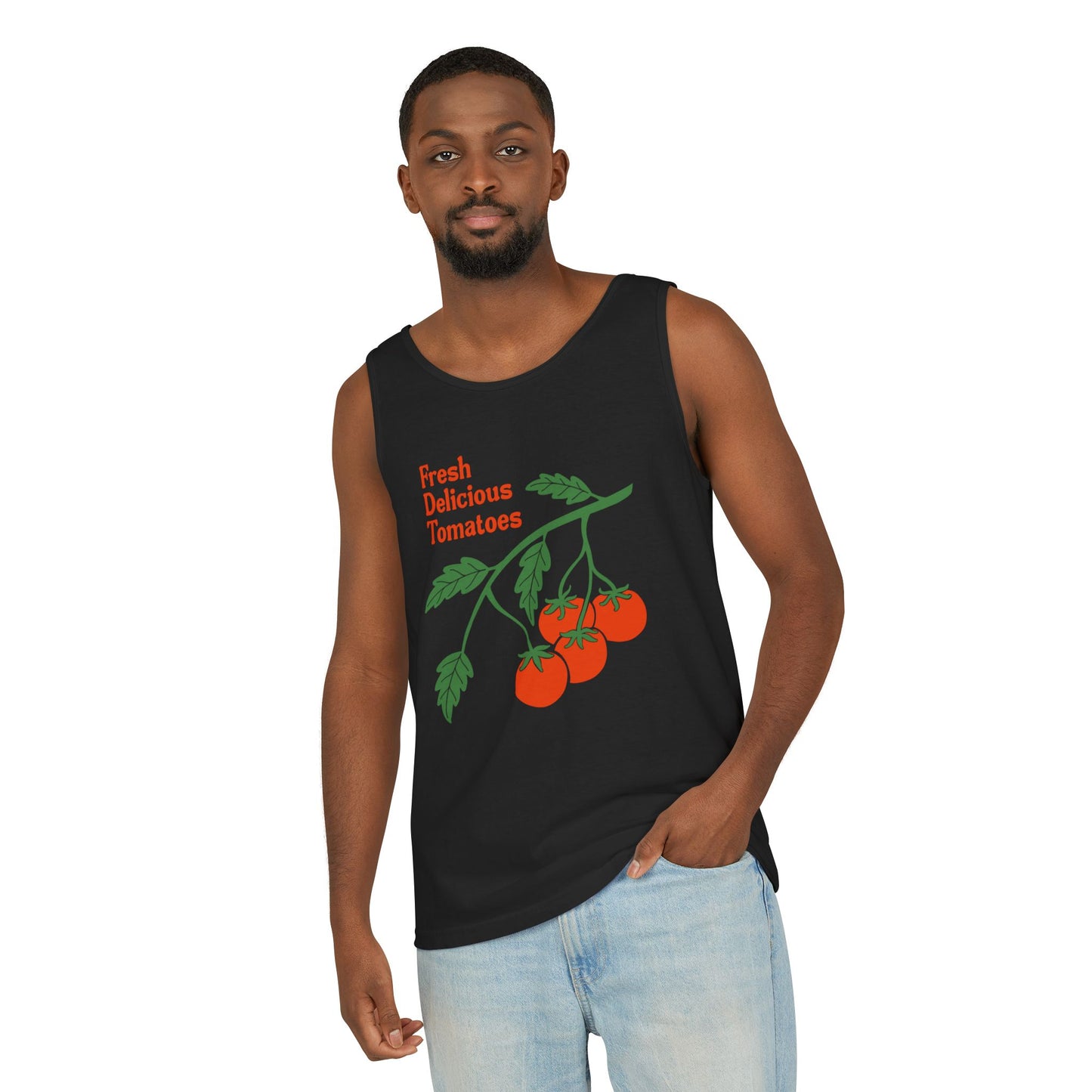 Fresh Delicious Tomatoes Tank Top | Cherry Tomato Illustration, Garden Produce Tee