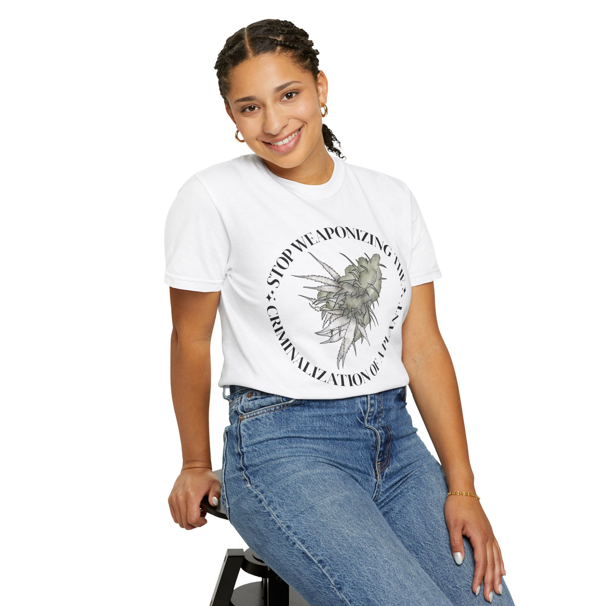 Stop Weaponizing the Criminalization of a plant Floral Graphic Tee