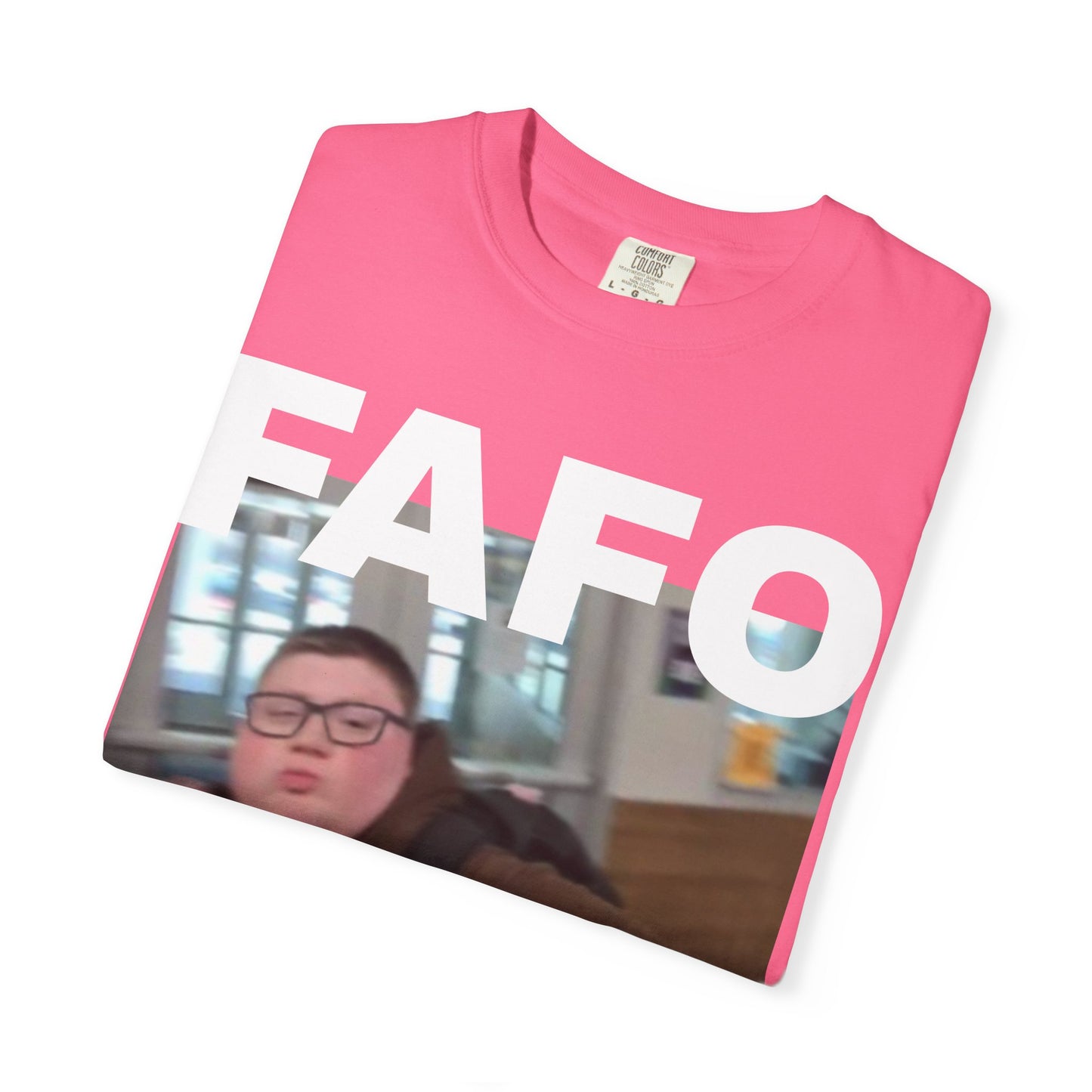 FAFO Okay Kid meme photo T-shirt | FAFO graphic tee