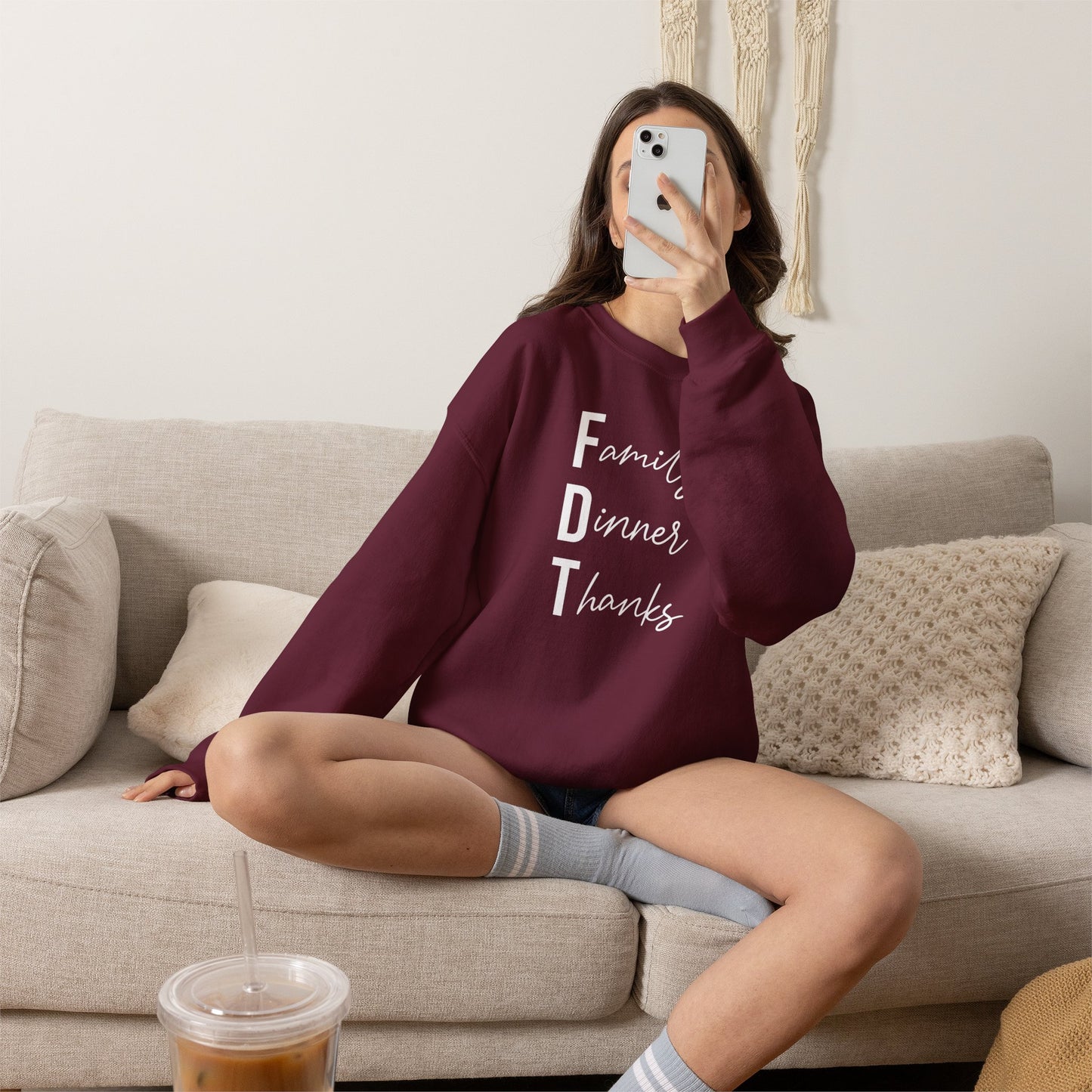 Family Dinner Thanks Sweatshirt thanksgiving fdt
