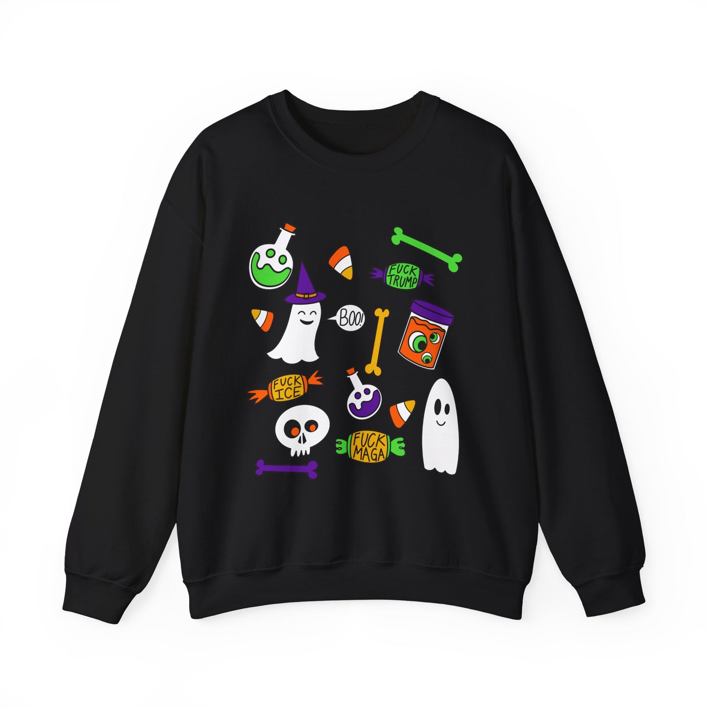Halloween Candy Ghosts Crewneck Sweatshirt — Cute Spooky Graphic