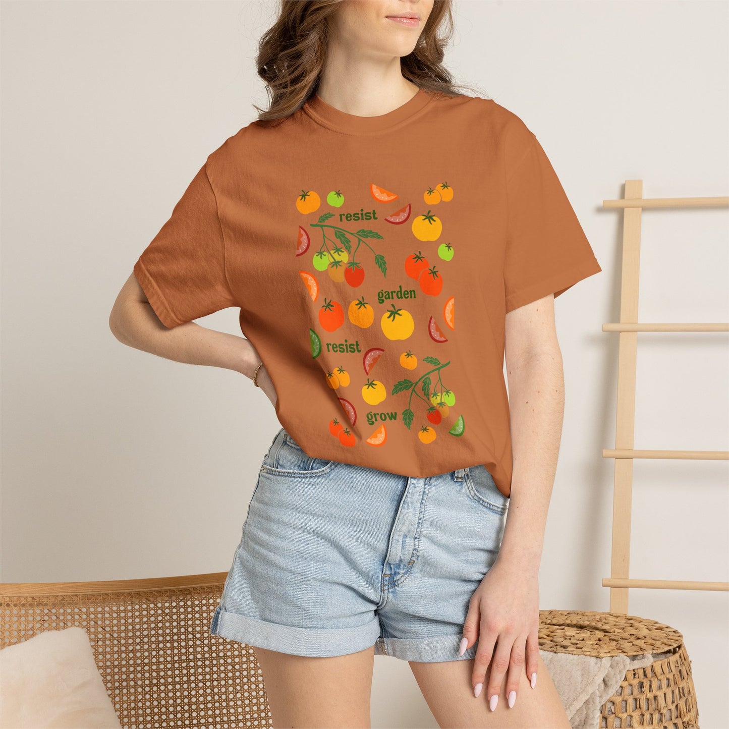 Resist Garden Grow T-shirt | Tomato Garden Illustration