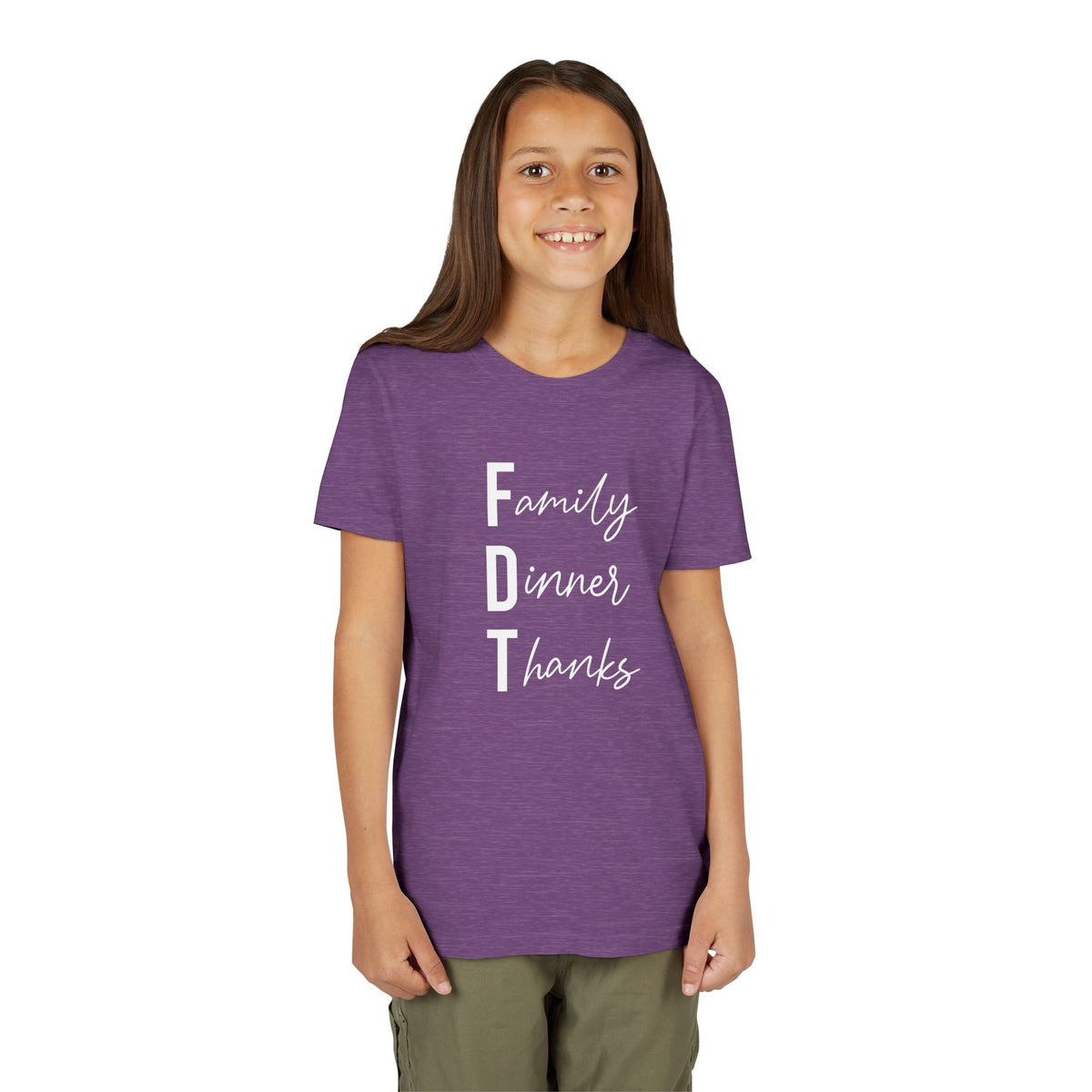 Youth Family Dinner Thanks Thanksgiving Tee FDT kids shirt