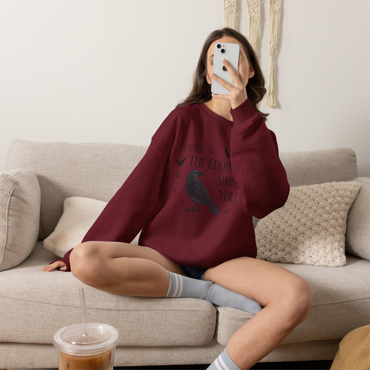 I Told the Crows About You Gothic Crow Sweatshirt Matriarchy