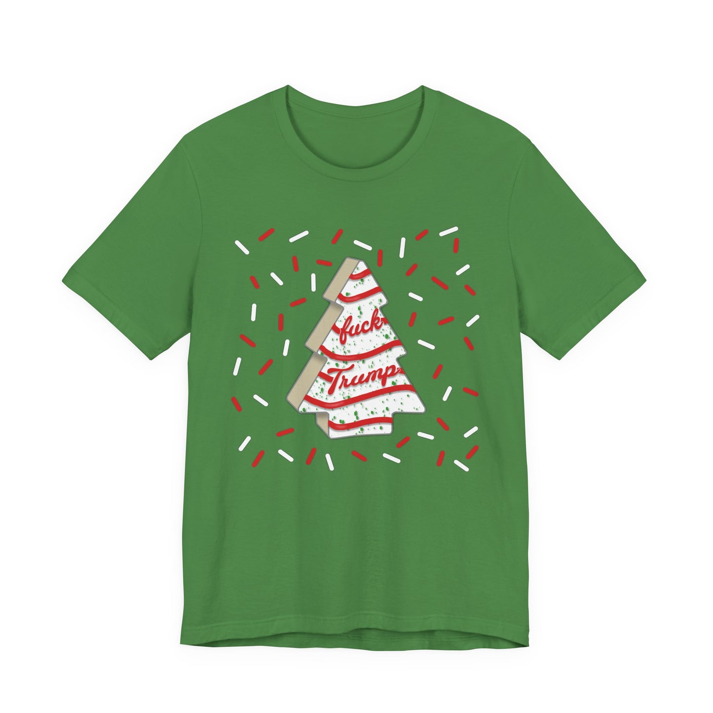 Slightly Subtle Christmas Tree Cake with Striped Confetti FDT tee | Political Statement