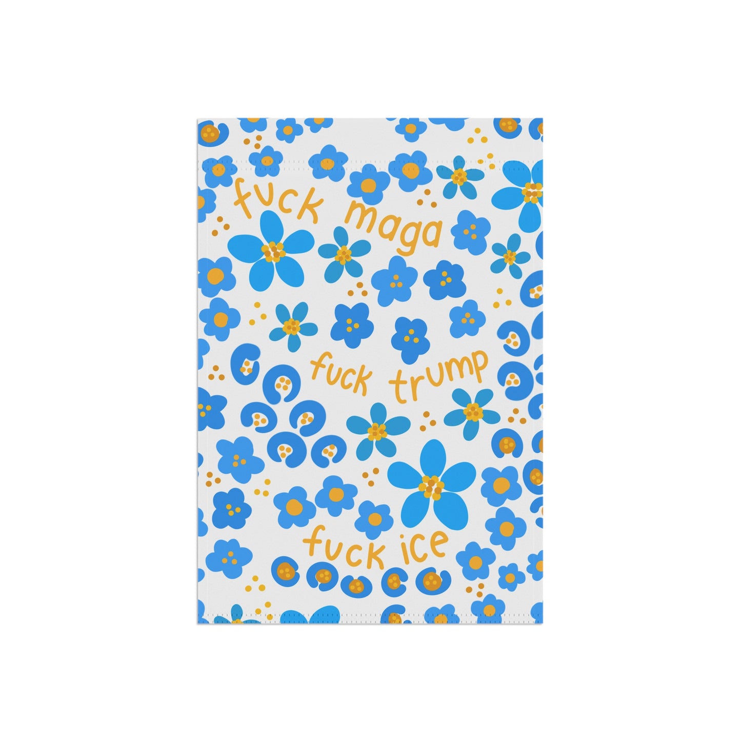 Slightly Subtle Blue Floral Garden Flag | House Banner FDT