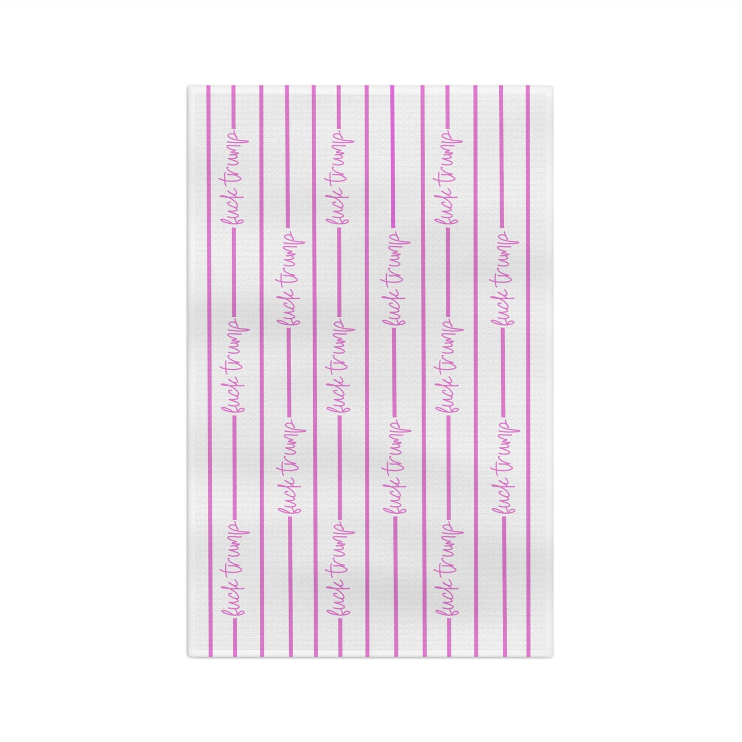 Slightly Subtle pink striped script pattern Microfiber Tea Towel | kitchen linen, hand towel