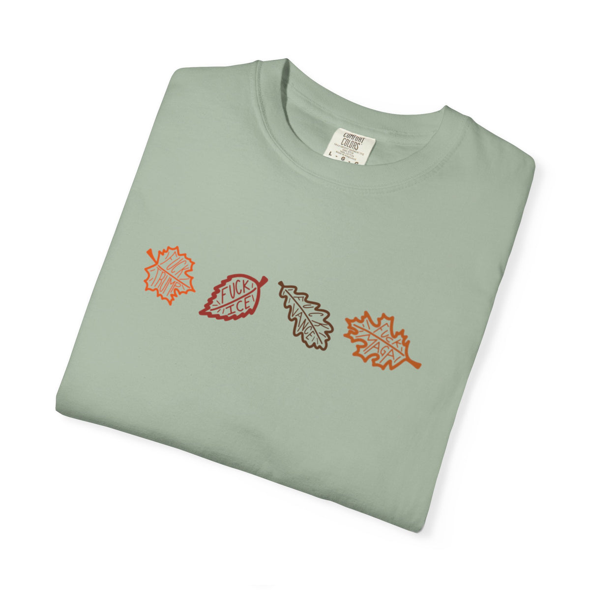 Autumn Leaves T-Shirt FDT Minimal Fall Foliage Graphic Tee