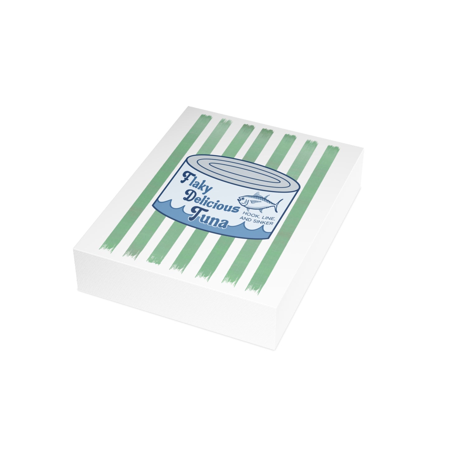 Vintage Tuna Can Greeting Card FDT 'Flaky Delicious Tuna' Nautical Thinking of You (Single or Pack)