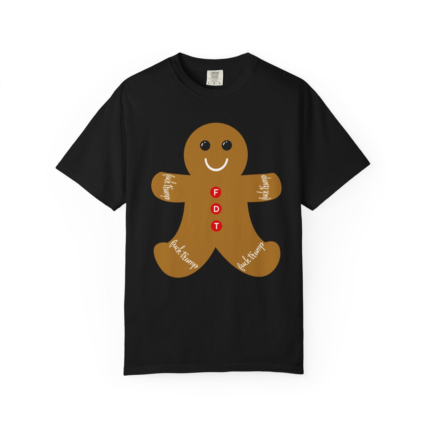 Slightly Subtle Gingerbread Man T-Shirt - FDT Comfort Colors Festive Holiday Tee for Christmas, Winter Celebration, Family Gathering Gift