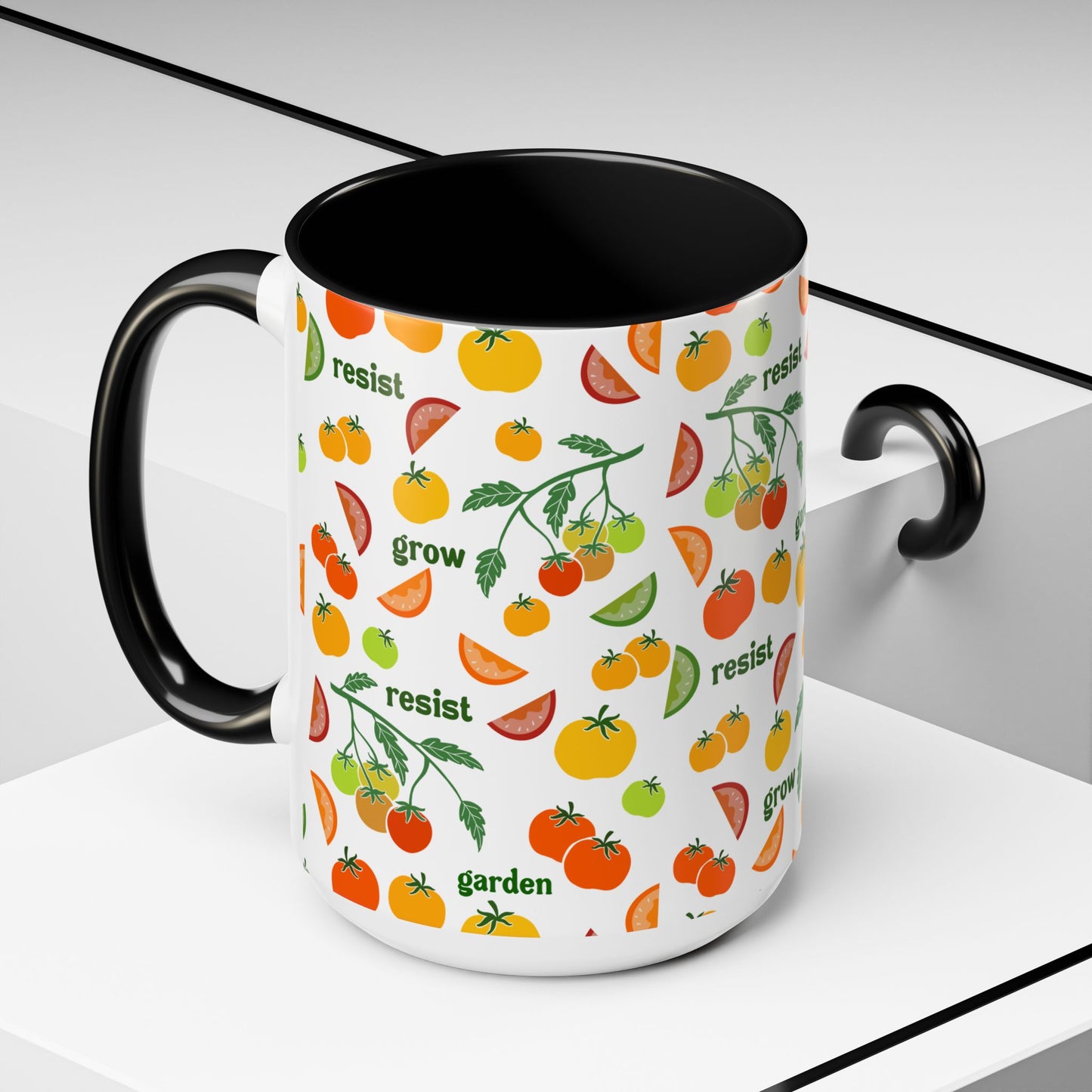 Resist Grow Garden tomatoes coffee mug | Accent Mug 11oz 15oz