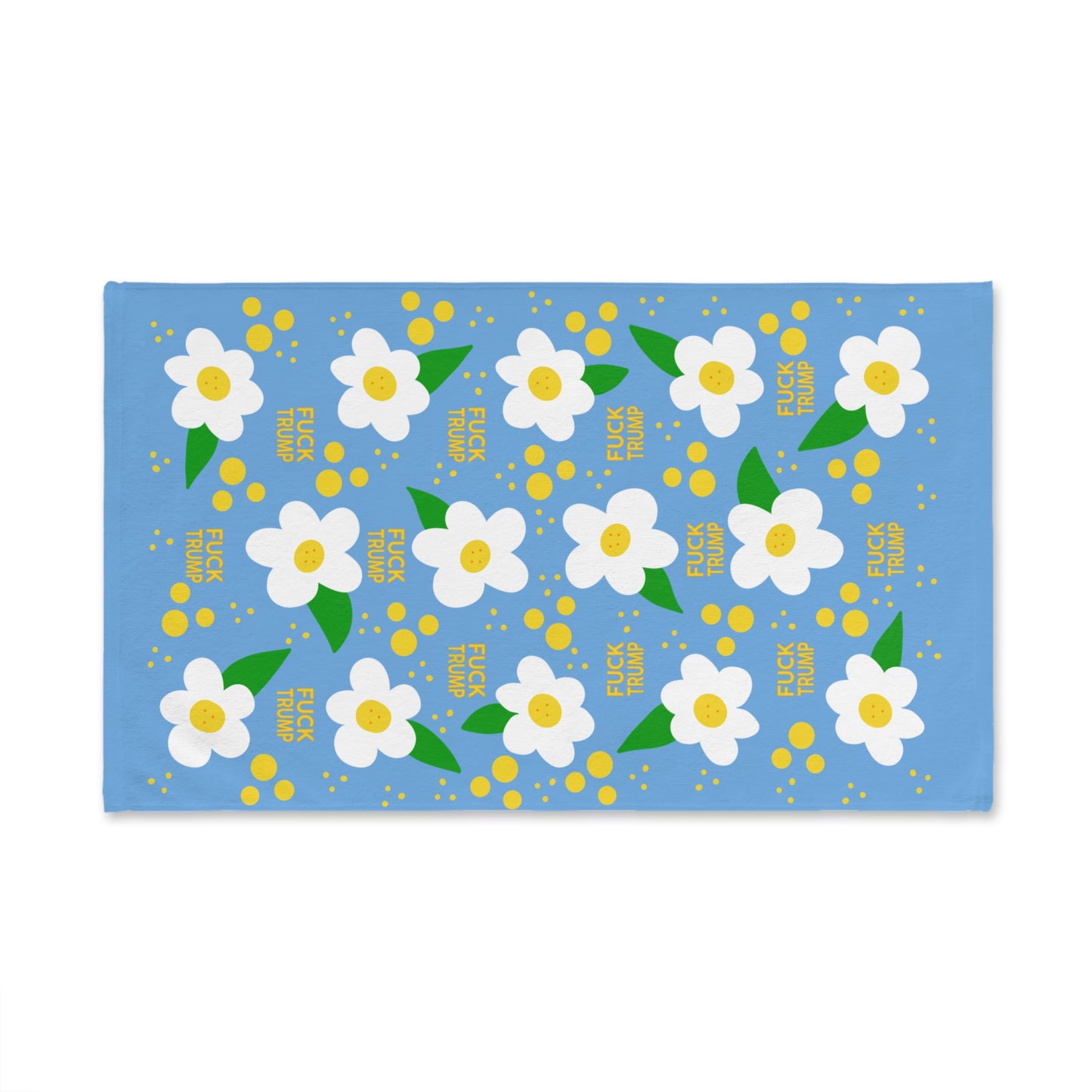 Slightly Subtle Daisy Blue Hand Towel