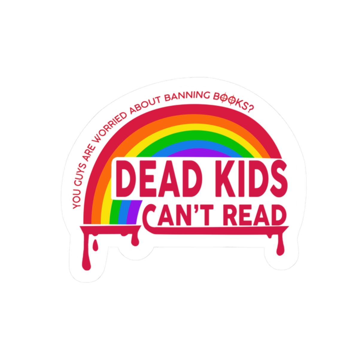 Bleeding Rainbow Kiss-Cut Stickers