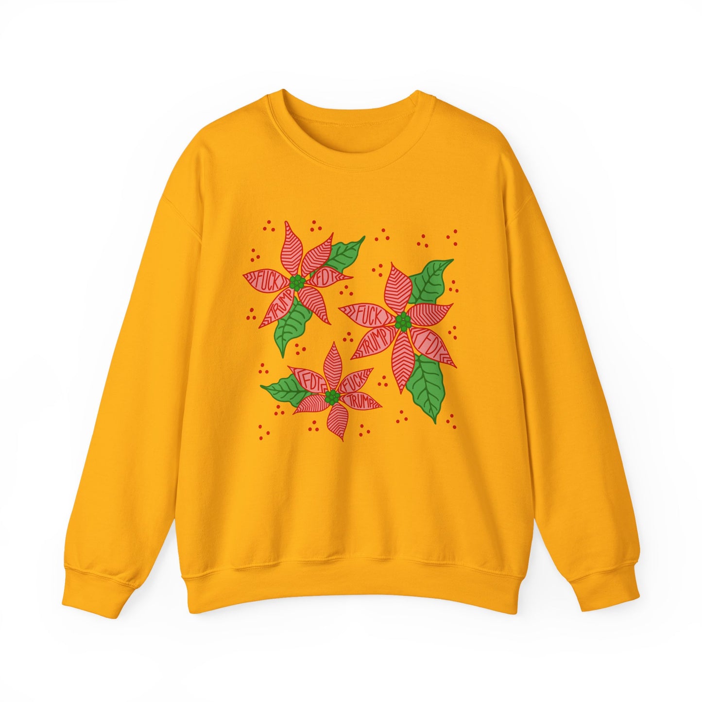 Slightly Subtle Festive Poinsettia Sweatshirt FDT