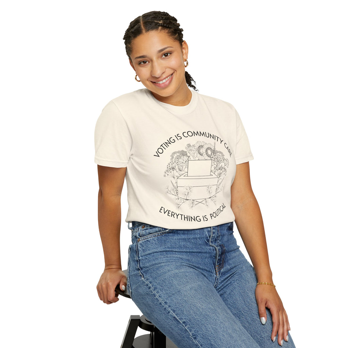 Voting Is Community Care T-Shirt Everything Is Political Vote Graphic Tee