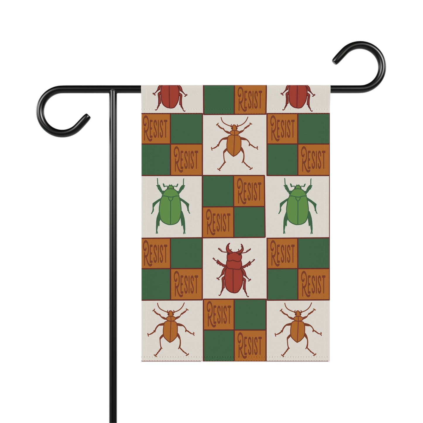 Resist Beetle Garden Flag - Decorative Outdoor House Banner
