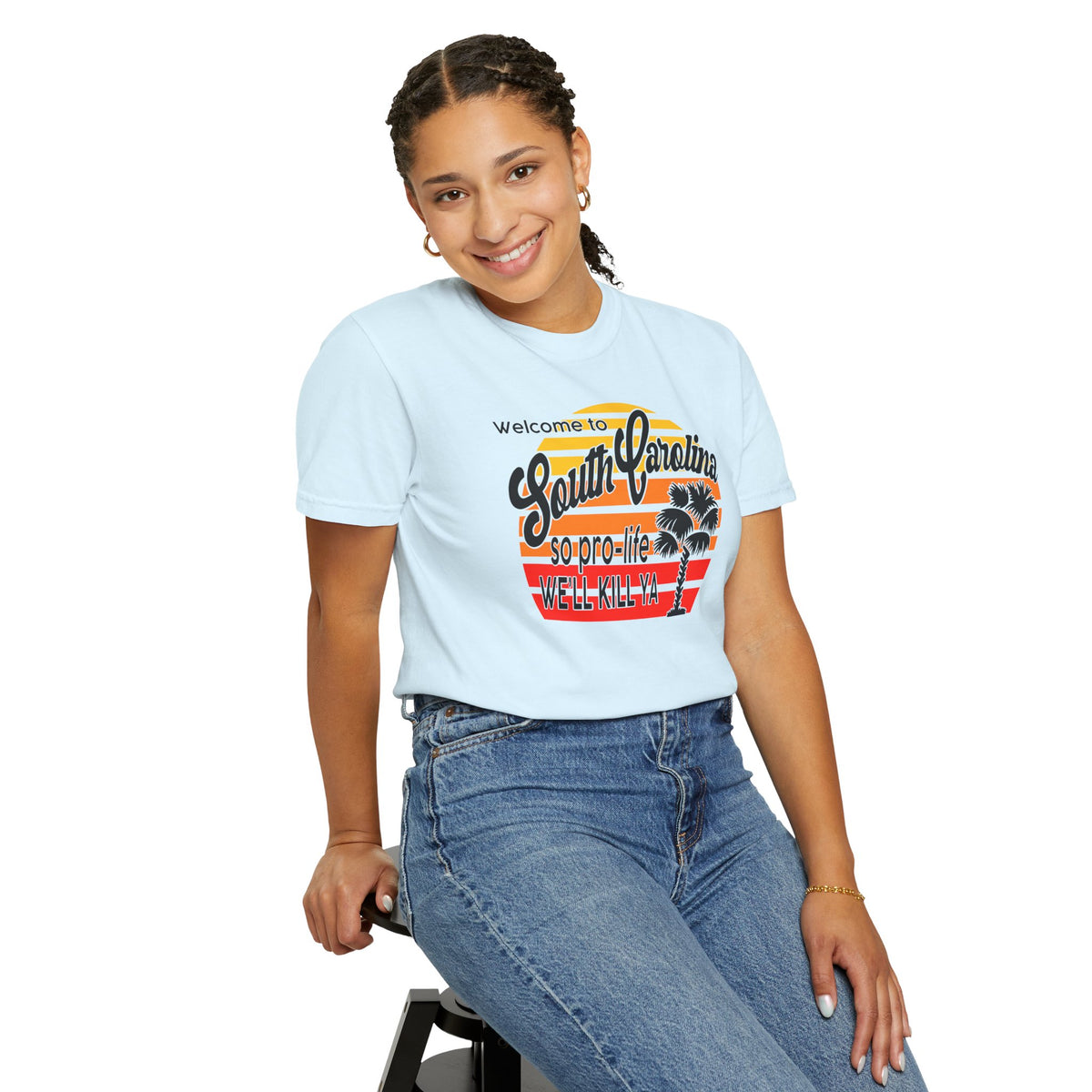South Carolina Political Dark Humor Abortion Sunset T-Shirt Welcome to South Carolina Graphic Tee