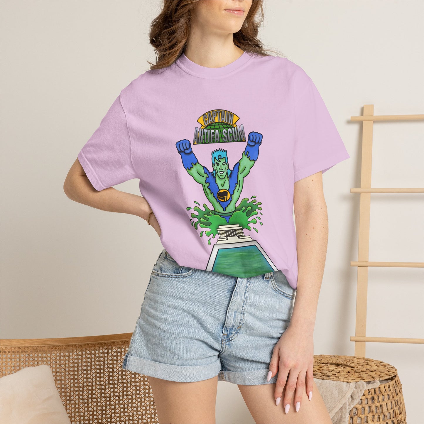 Captain Antifa Scum Reflecting Pool Algae Shirt