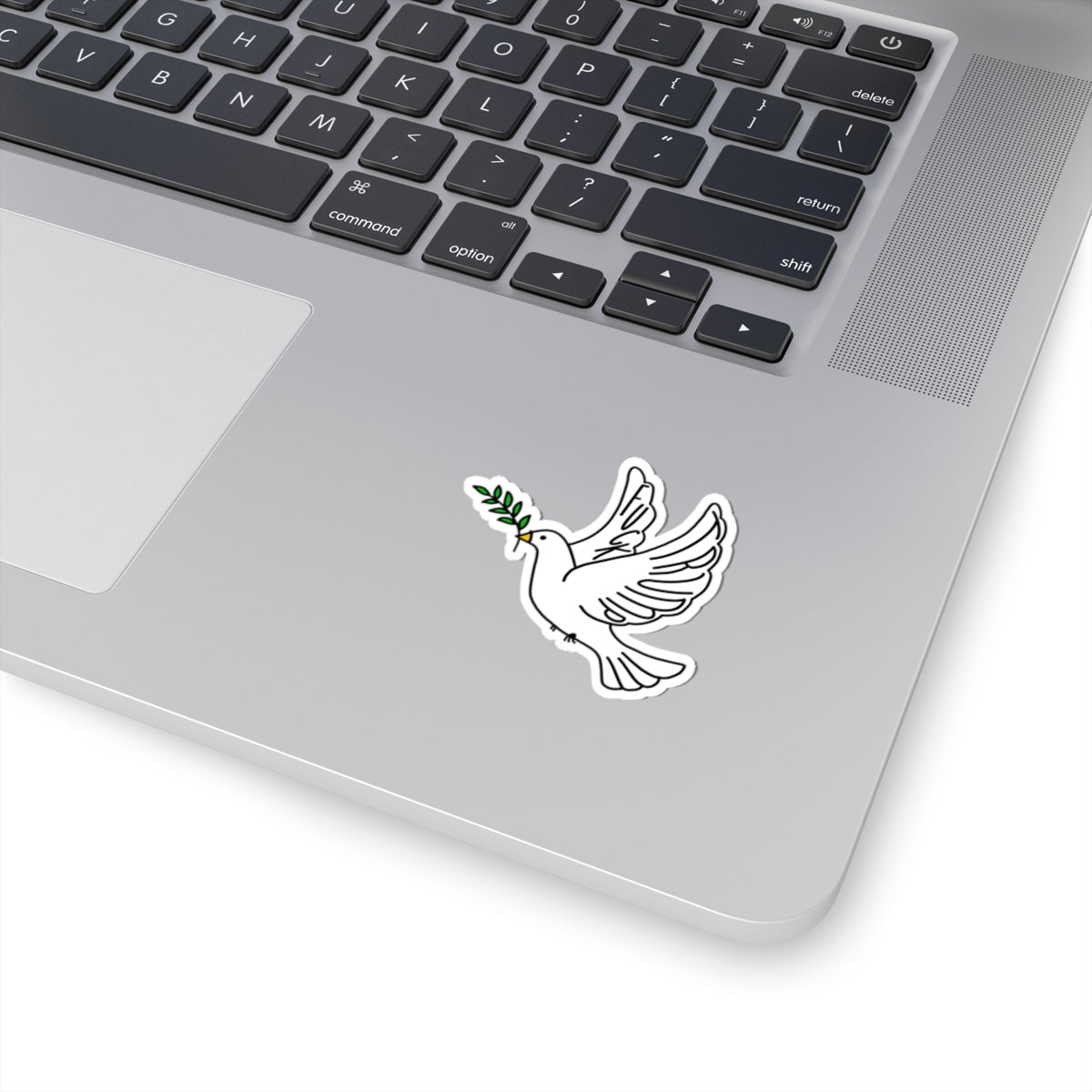 Slightly Subtle Dove with Olive Branch Sticker | Peace Symbol Kiss-Cut Sticker