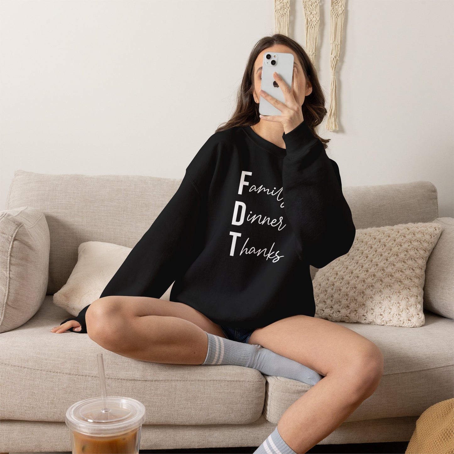Family Dinner Thanks Sweatshirt thanksgiving fdt