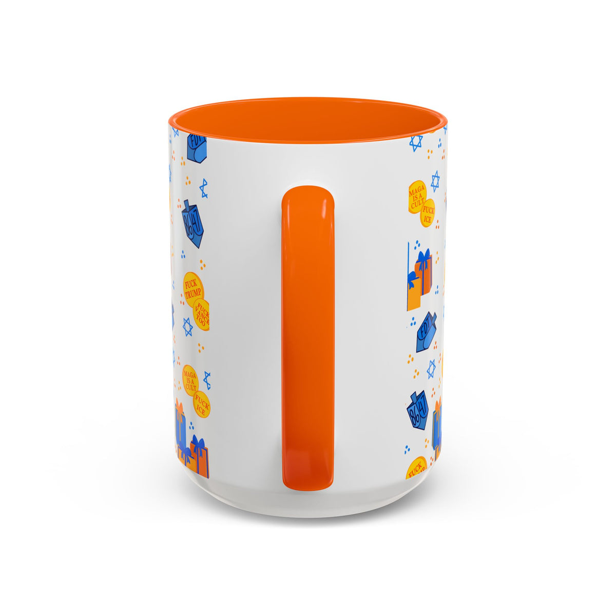 Hanukkah Gift Coffee Mug – Happy Hanukkah Dreidel Gelt Gifts FDT Mug