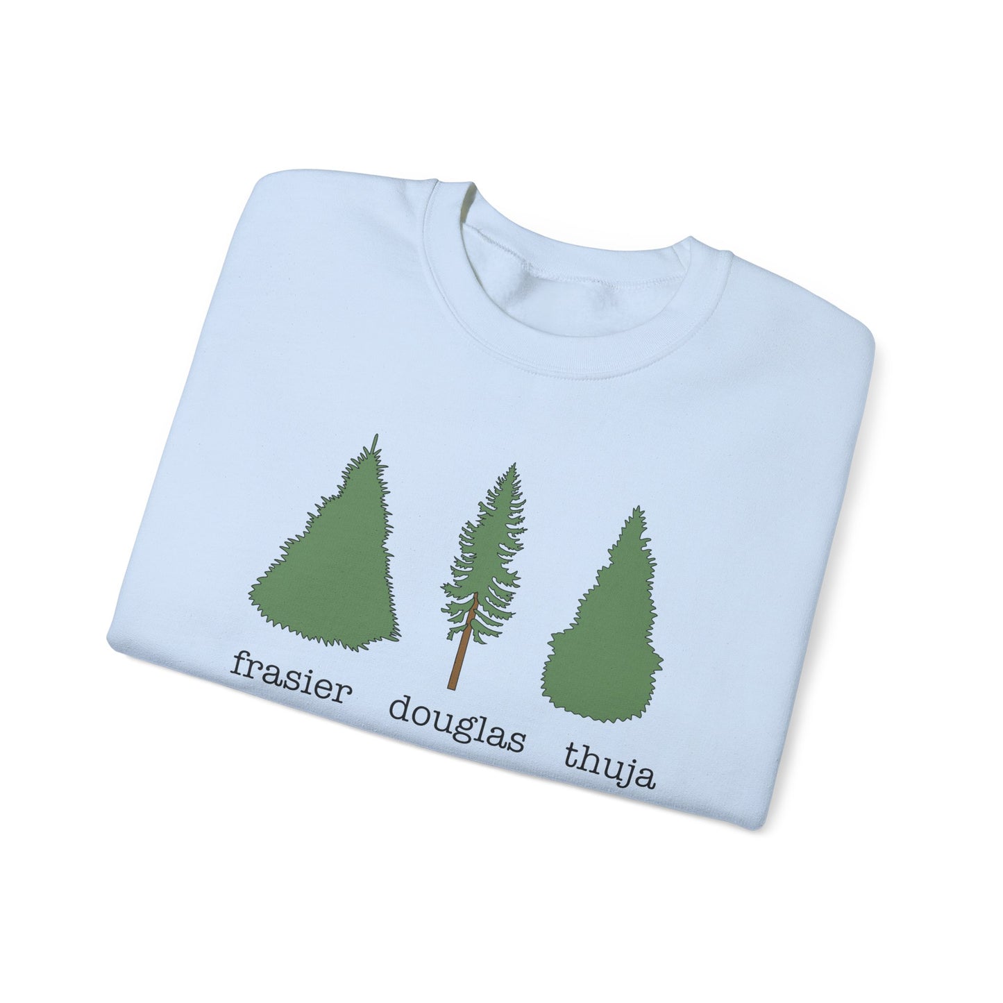 Frasier Douglas Thuja FDT Pine Tree Eco-Friendly Tree Sweatshirt, Unisex Crewneck, Nature Lover Gift, Casual Outfit, Gift for Him or Her