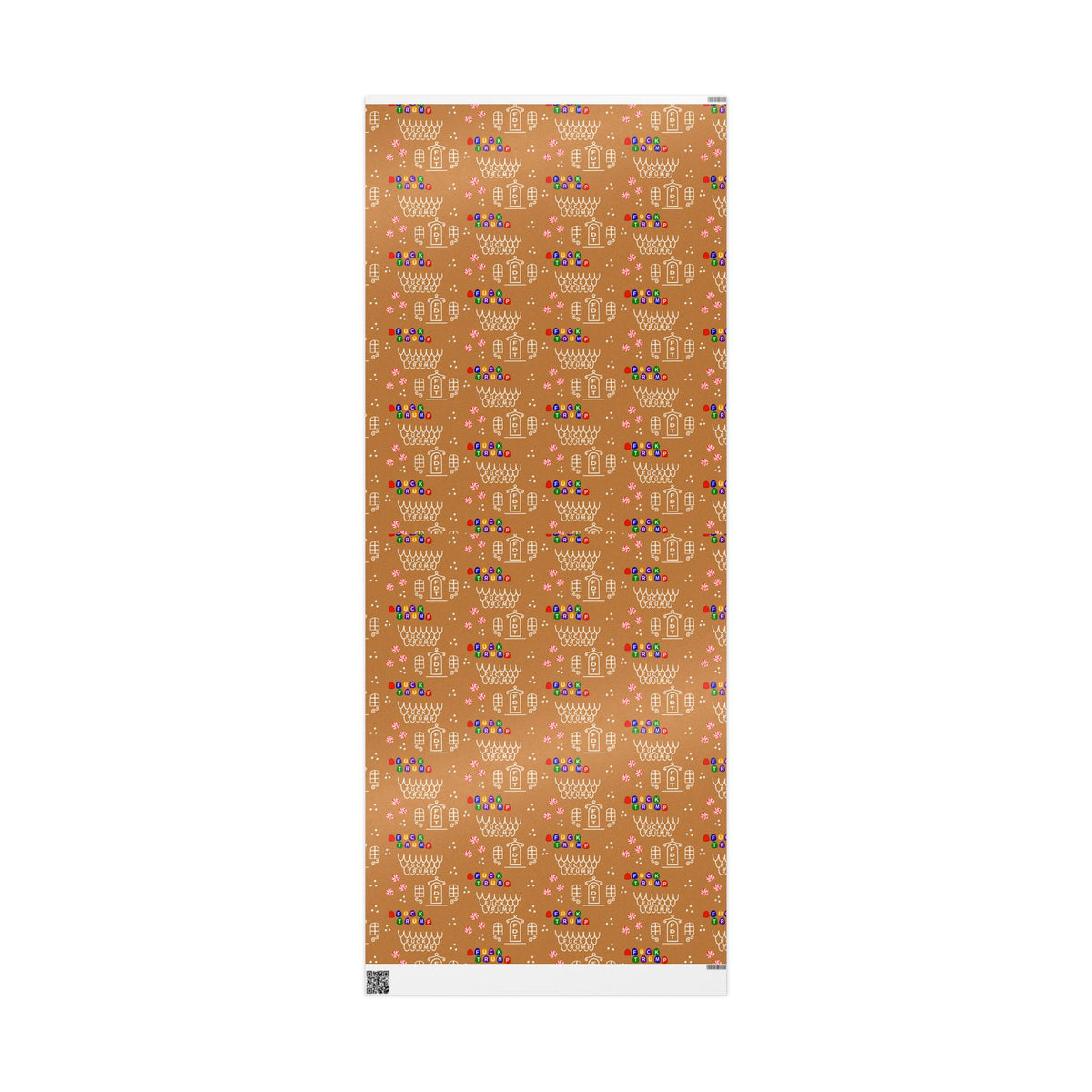 Slightly Subtle Gingerbread House FDT Pattern Wrapping Paper | Holiday Gift Wrap