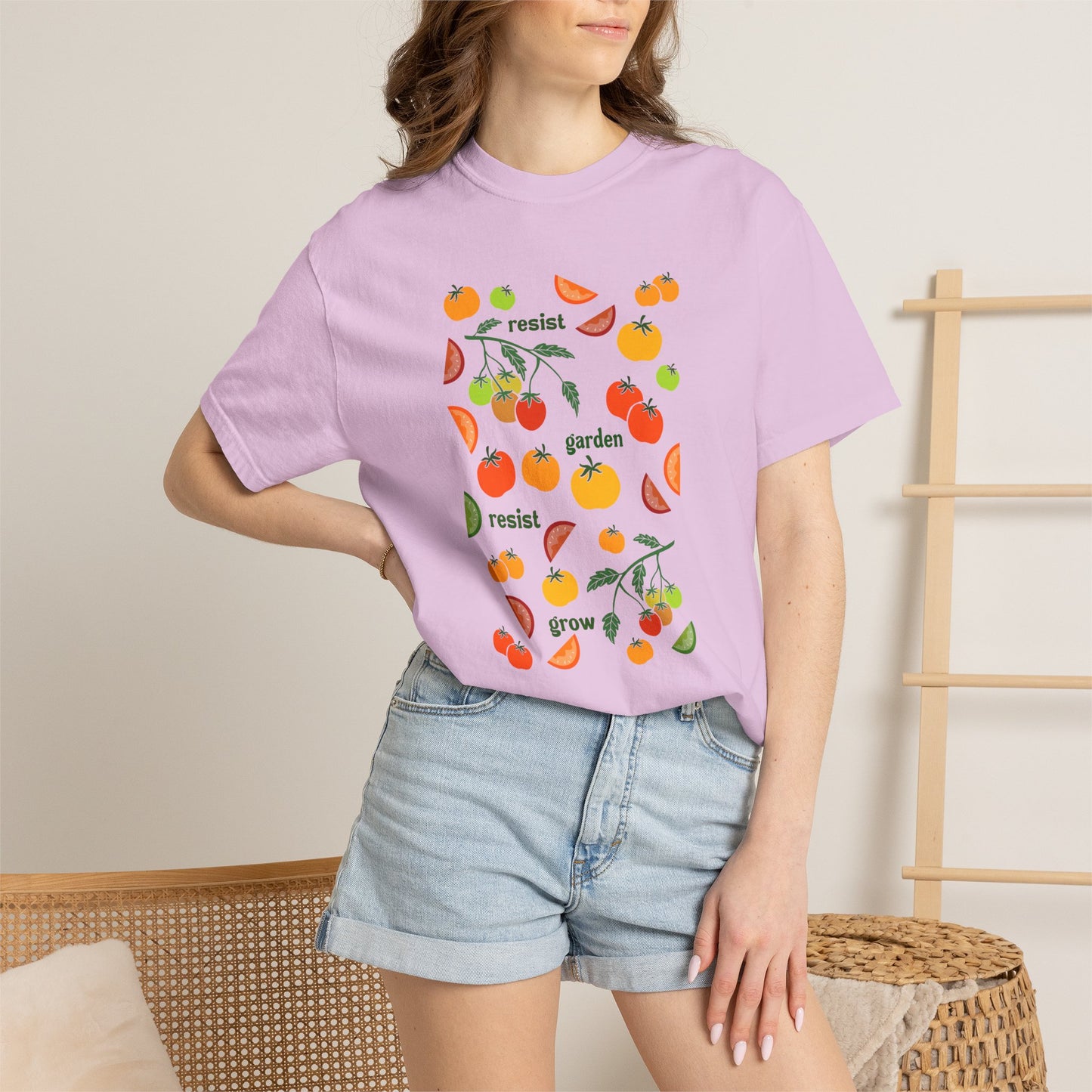 Resist Garden Grow T-shirt | Tomato Garden Illustration