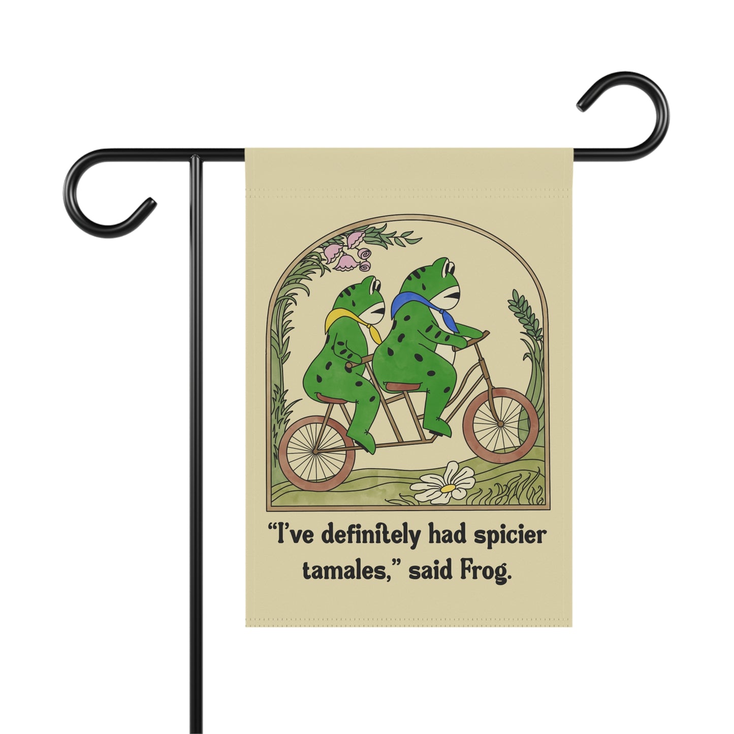 Frog and Frog Whimsical Garden Banner, Portland Frog Decor for Outdoor, Frog Toad Charming Patio Flag, Garden Party, Fun Home & Garden Gift